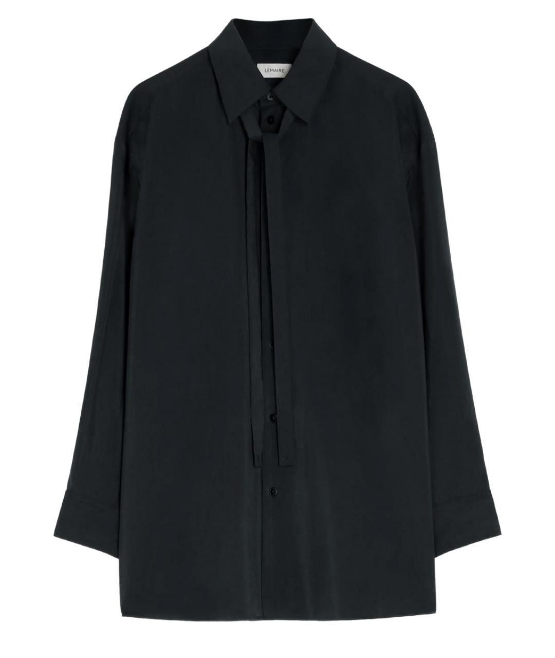 LEMAIRE Черная шелковая рубашка, фото 1