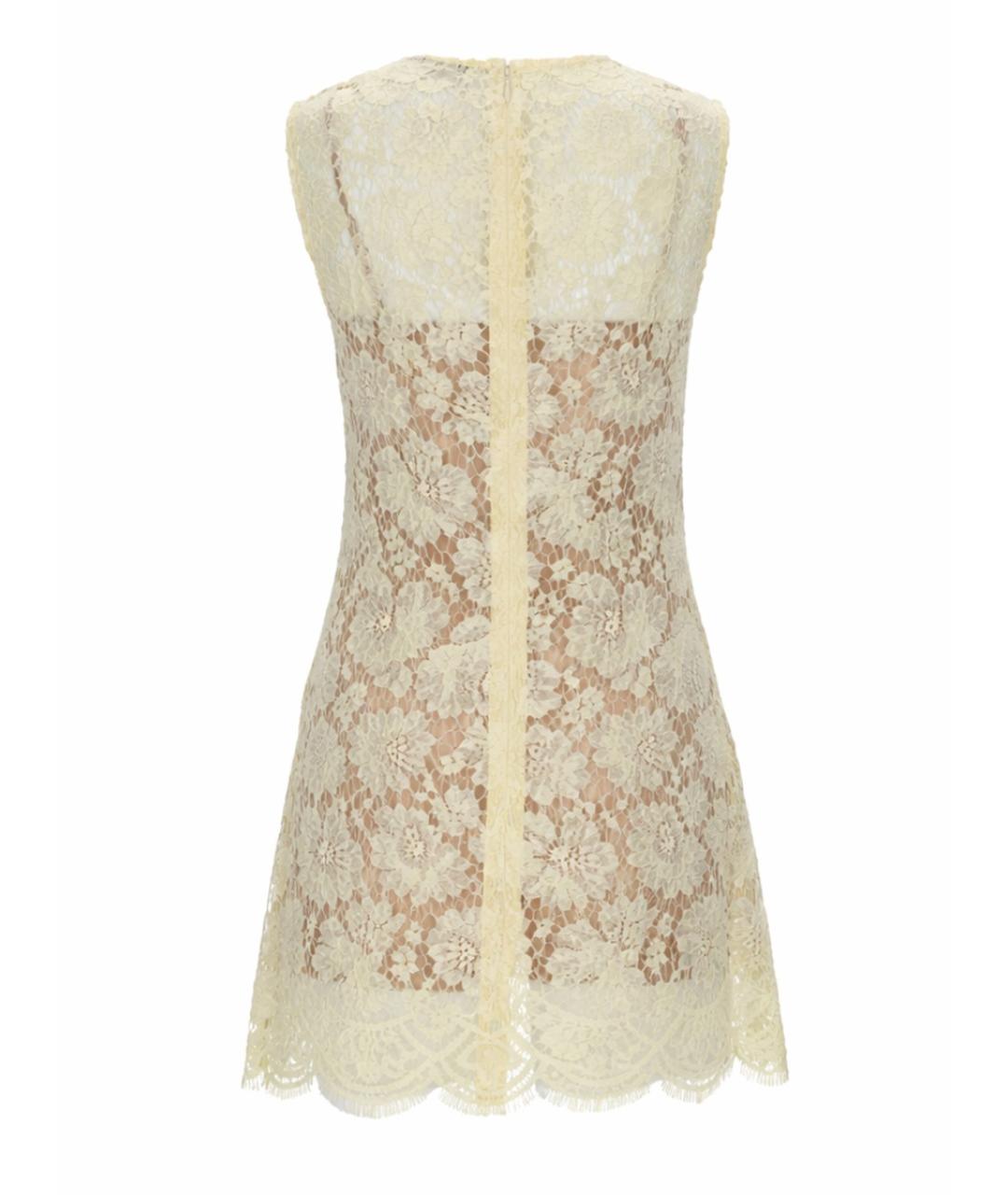 SELF-PORTRAIT Желтое полиамидовое коктейльное платье, фото 2