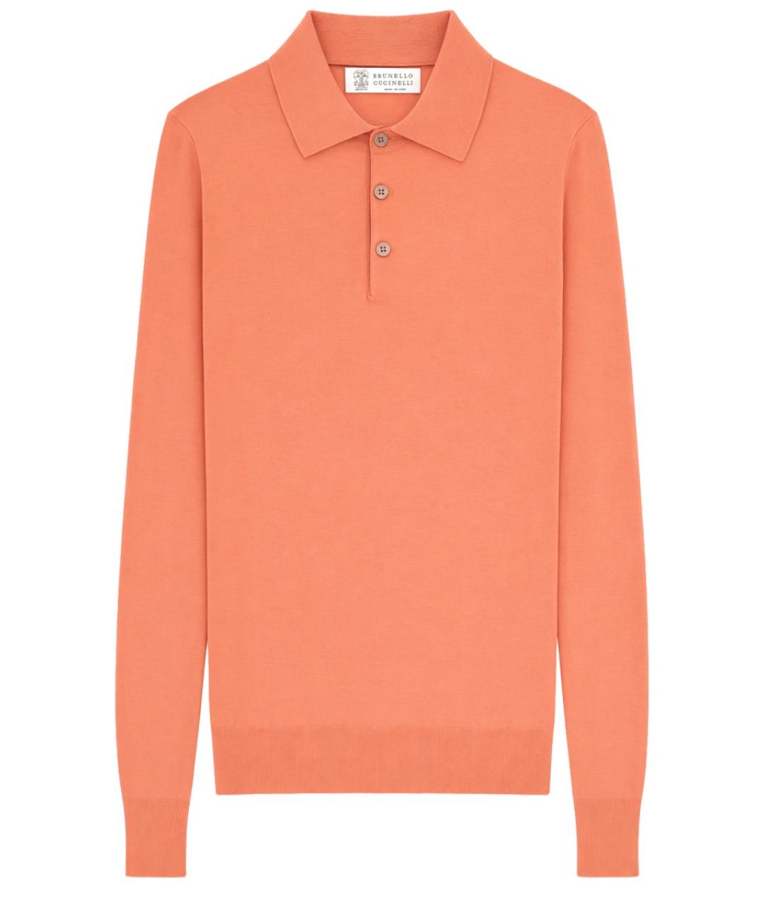 BRUNELLO CUCINELLI Оранжевый хлопковый джемпер / свитер, фото 1