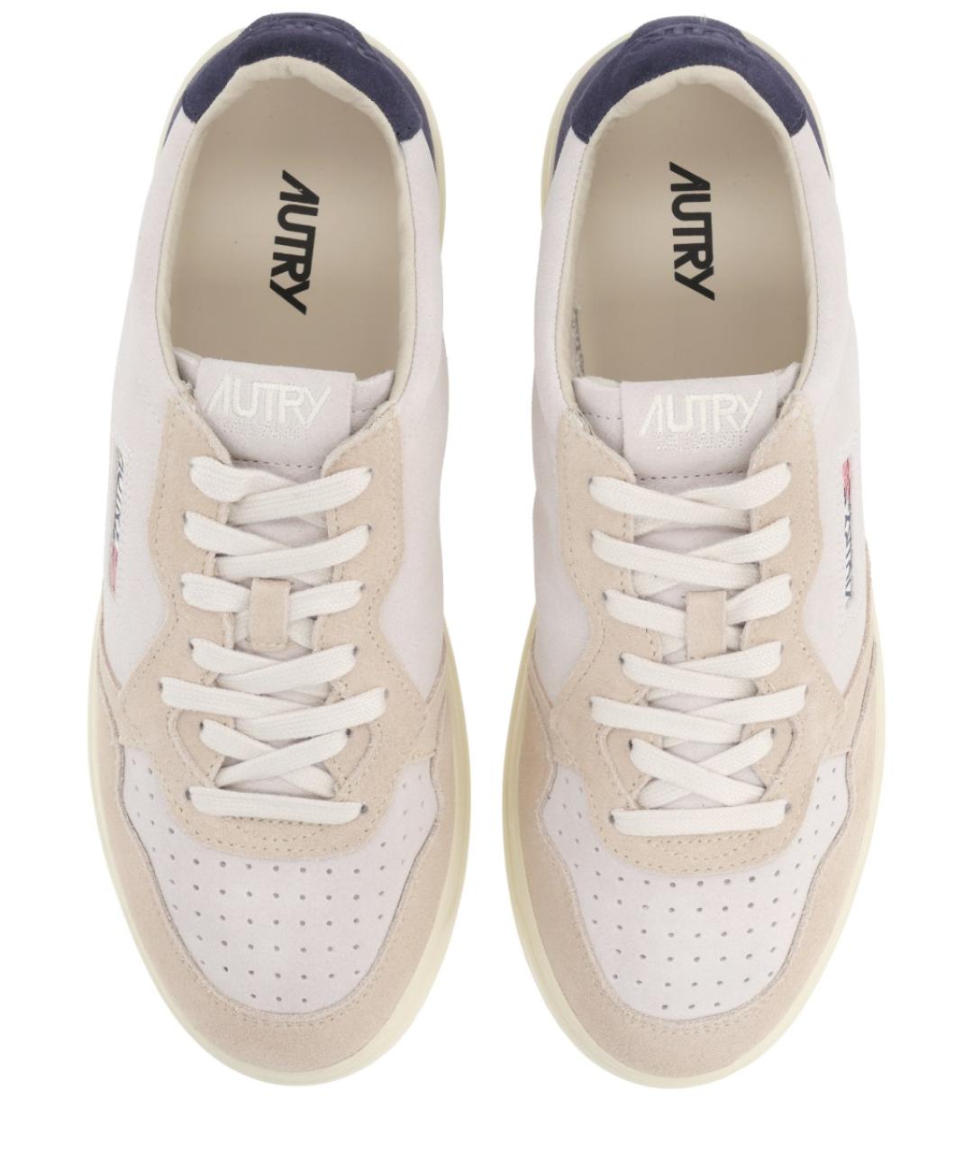 AUTRY Бежевые замшевые низкие кроссовки / кеды, фото 5