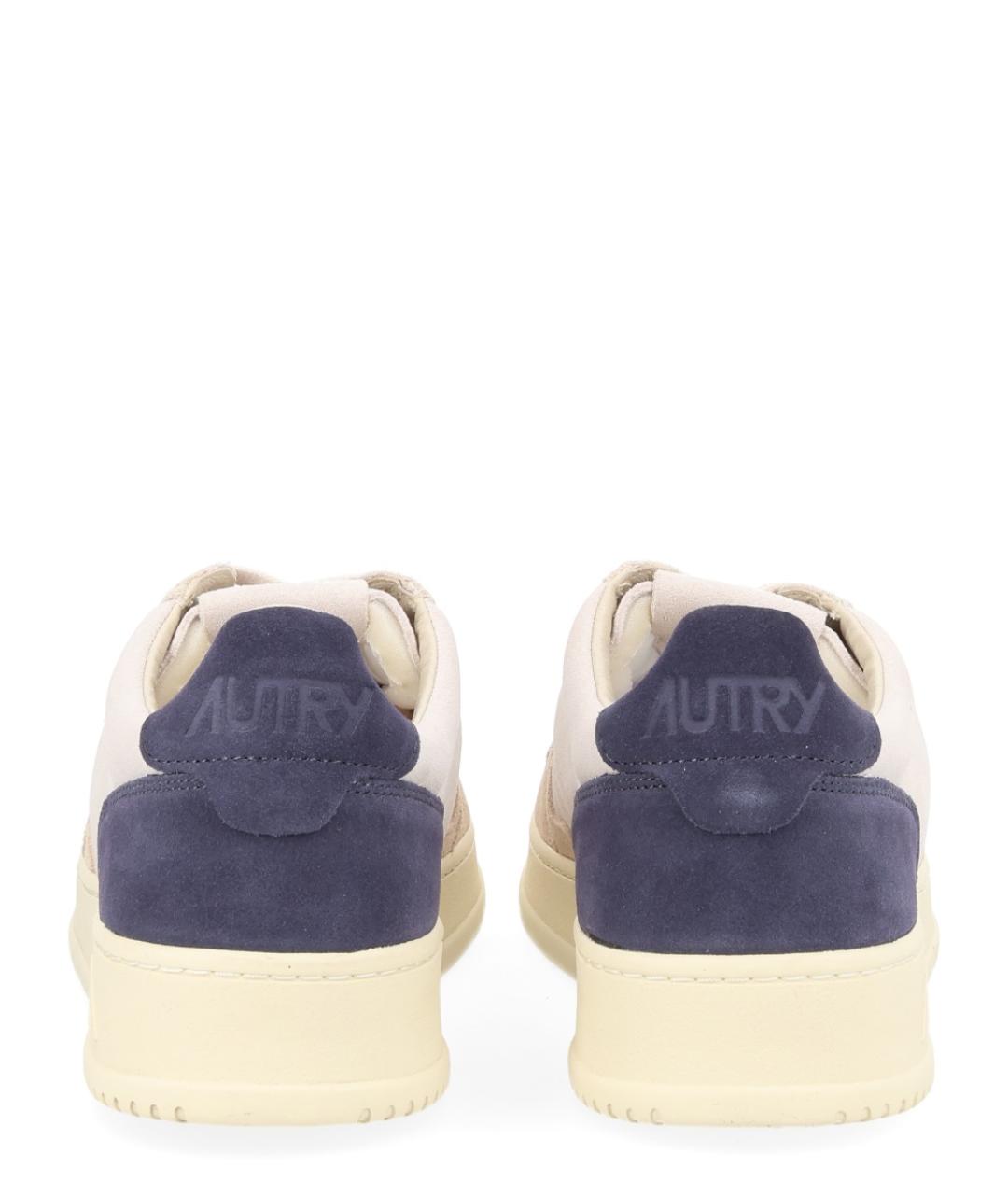 AUTRY Бежевые замшевые низкие кроссовки / кеды, фото 4