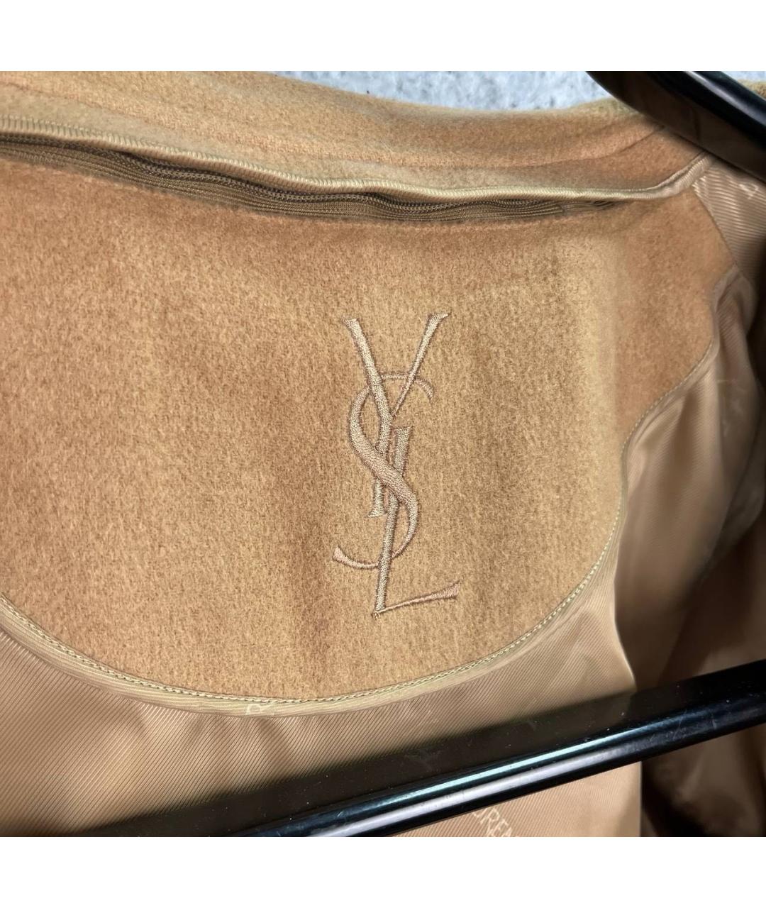 SAINT LAURENT Бежевое пальто, фото 8