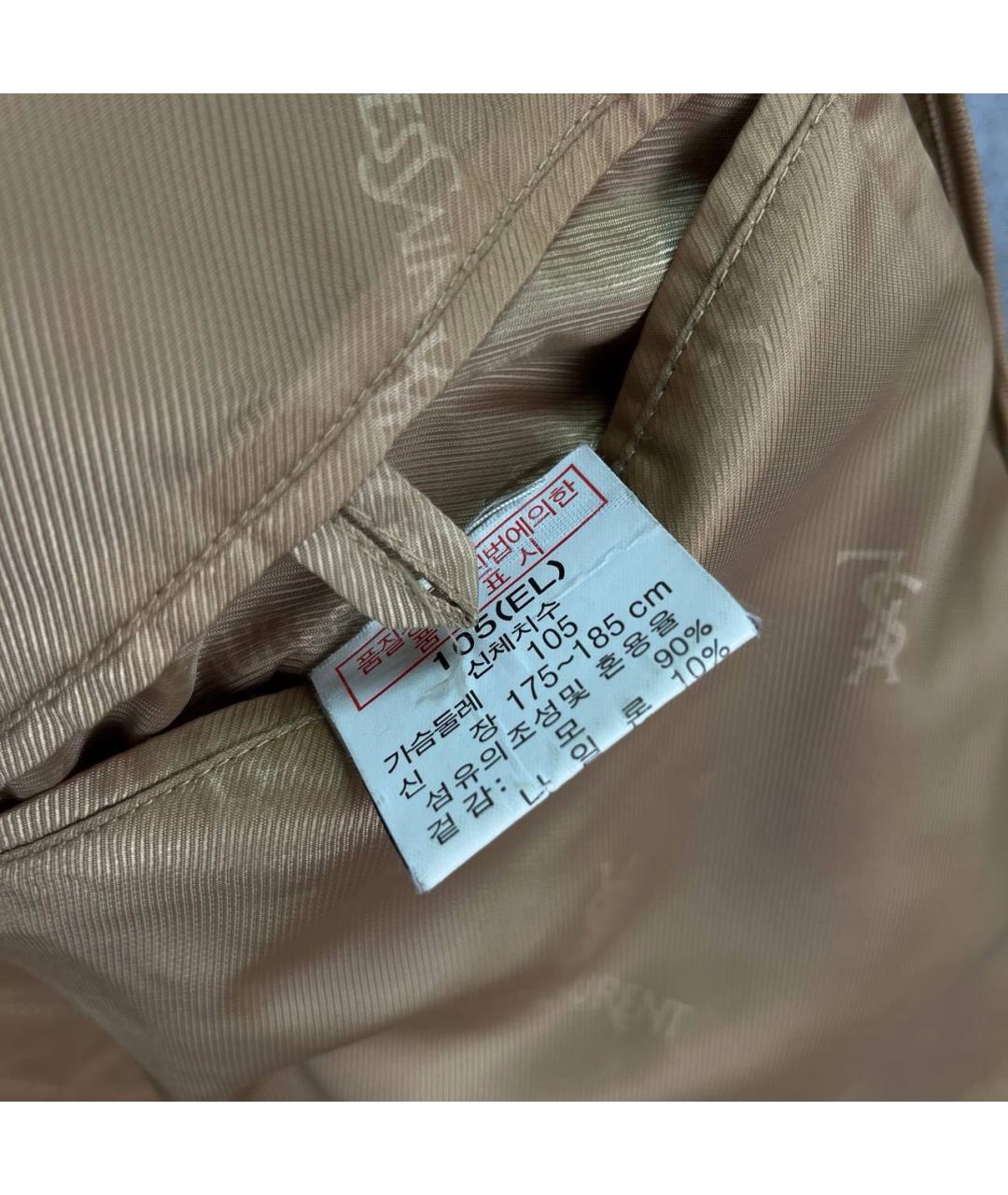 SAINT LAURENT Бежевое пальто, фото 7