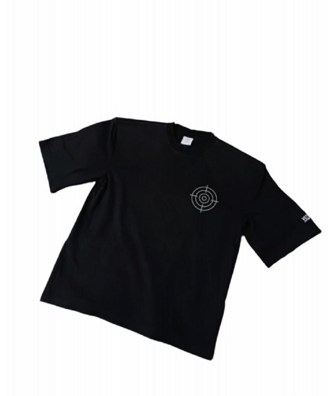 VETEMENTS Черная хлопковая футболка, фото 10