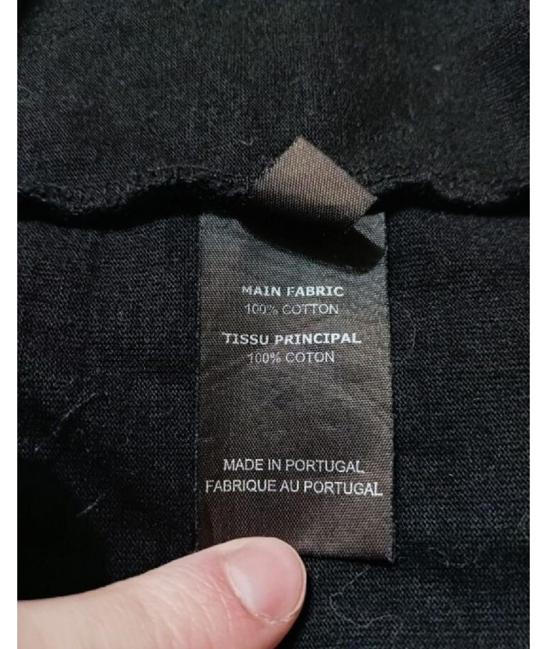 VETEMENTS Черная хлопковая футболка, фото 7