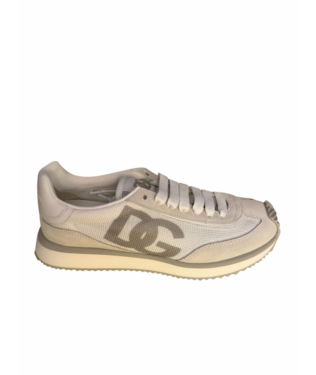 DOLCE&GABBANA Серые замшевые кроссовки, фото 1