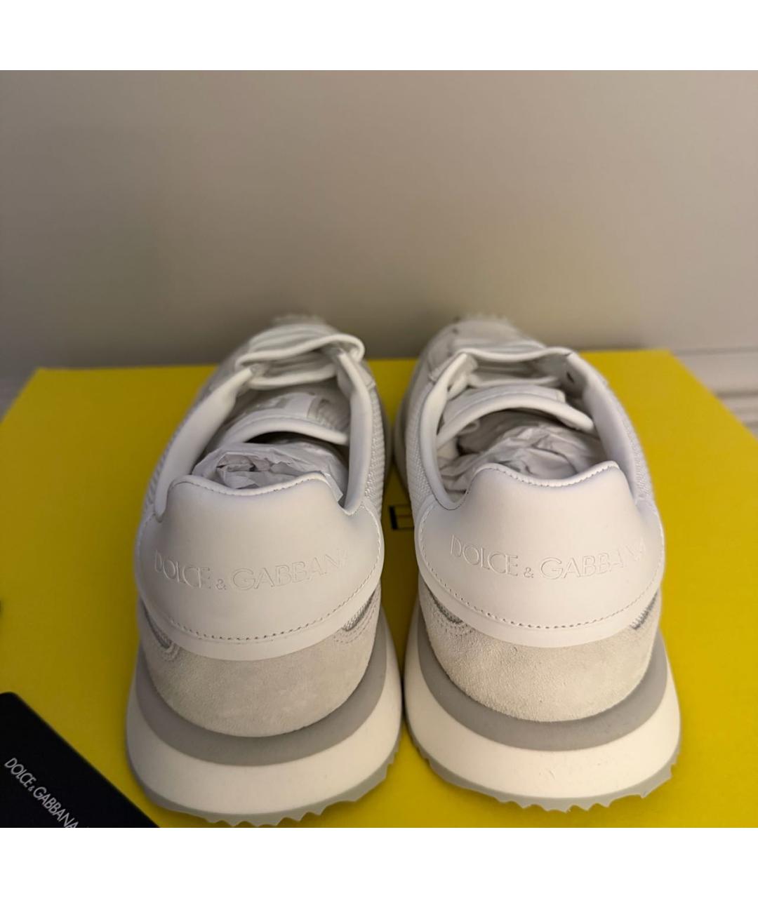 DOLCE&GABBANA Серые замшевые кроссовки, фото 4