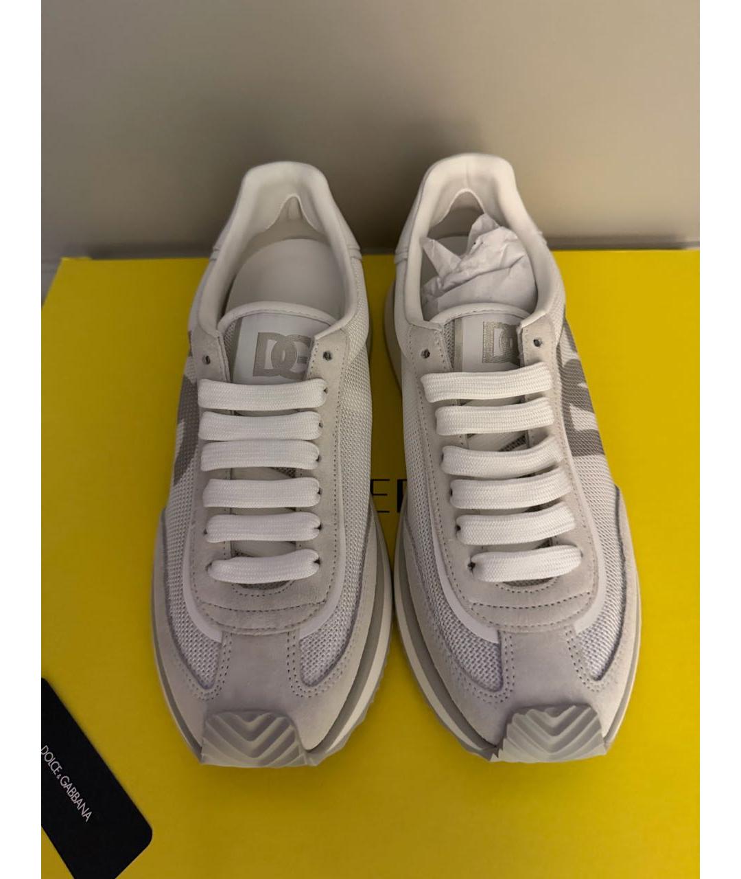 DOLCE&GABBANA Серые замшевые кроссовки, фото 2