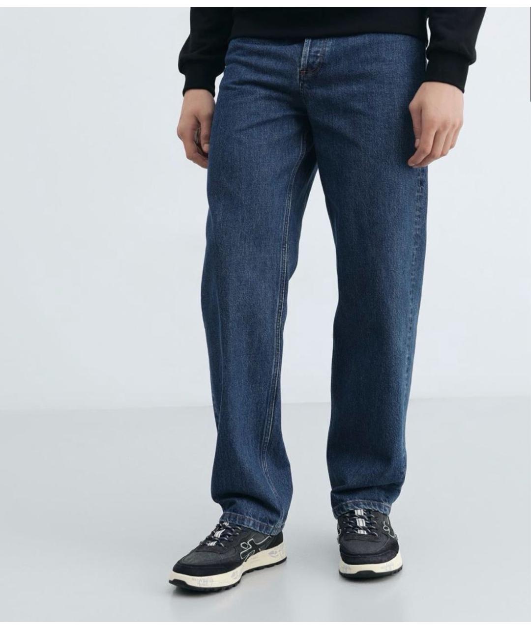 PREMIATA Синие кожаные низкие кроссовки / кеды, фото 7