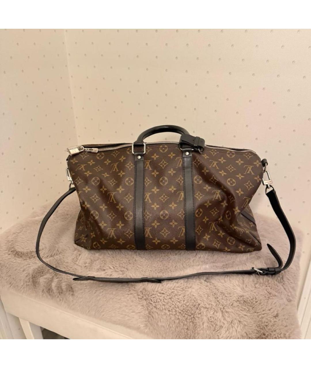 LOUIS VUITTON Коричневая дорожная/спортивная сумка, фото 5