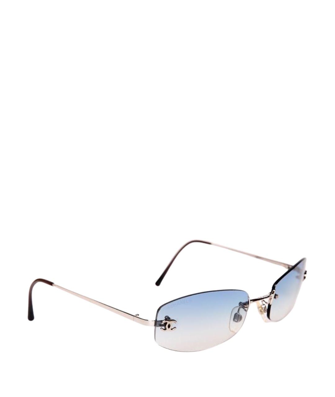 CHANEL Голубые металлические солнцезащитные очки, фото 1
