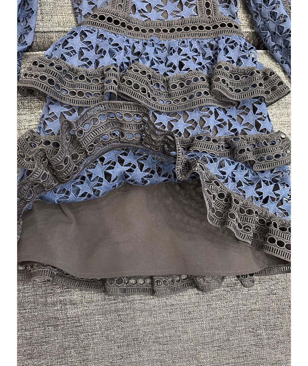 SELF-PORTRAIT Темно-синее коктейльное платье, фото 4