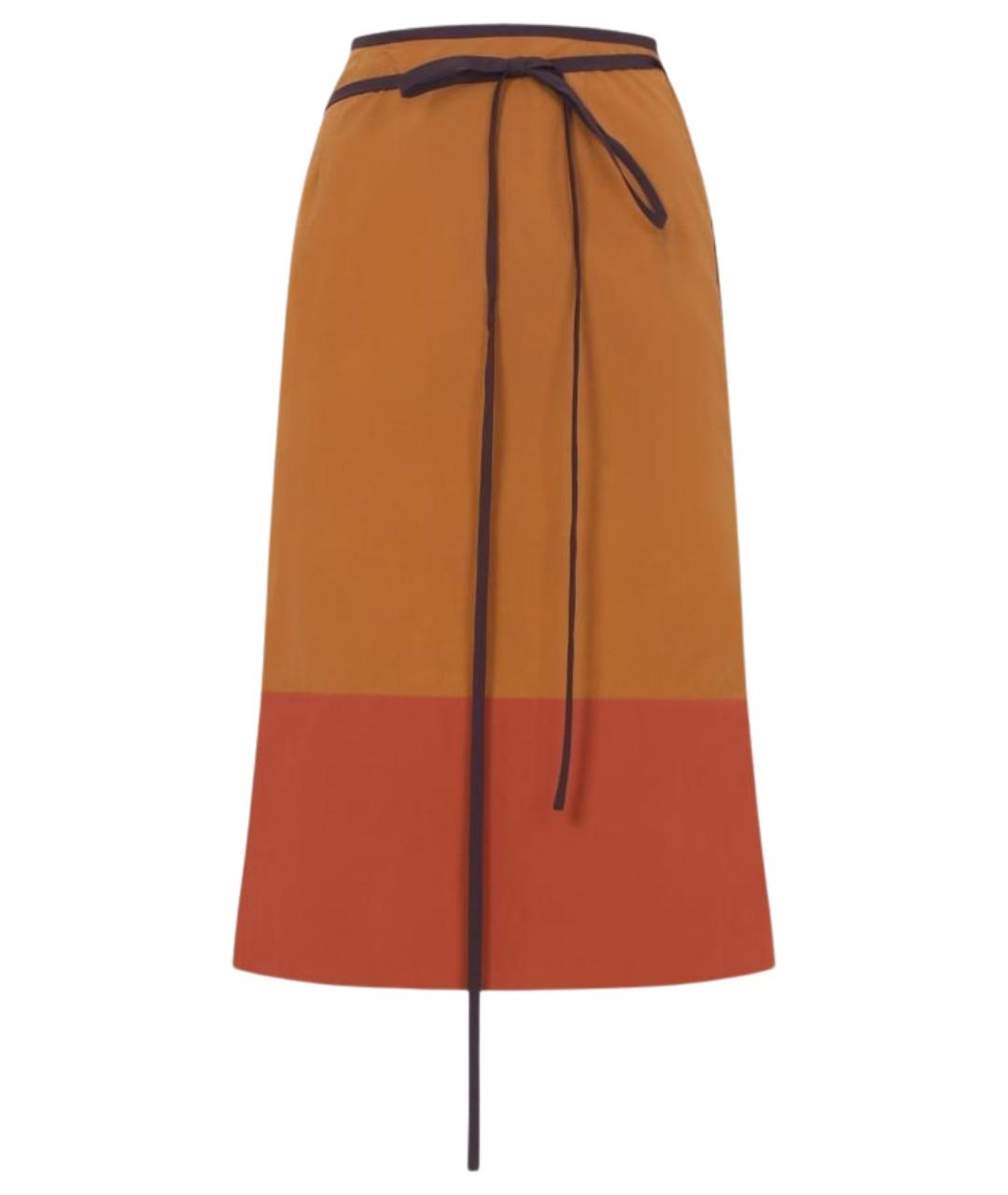 SAINT LAURENT Мульти полиамидовая юбка миди, фото 1