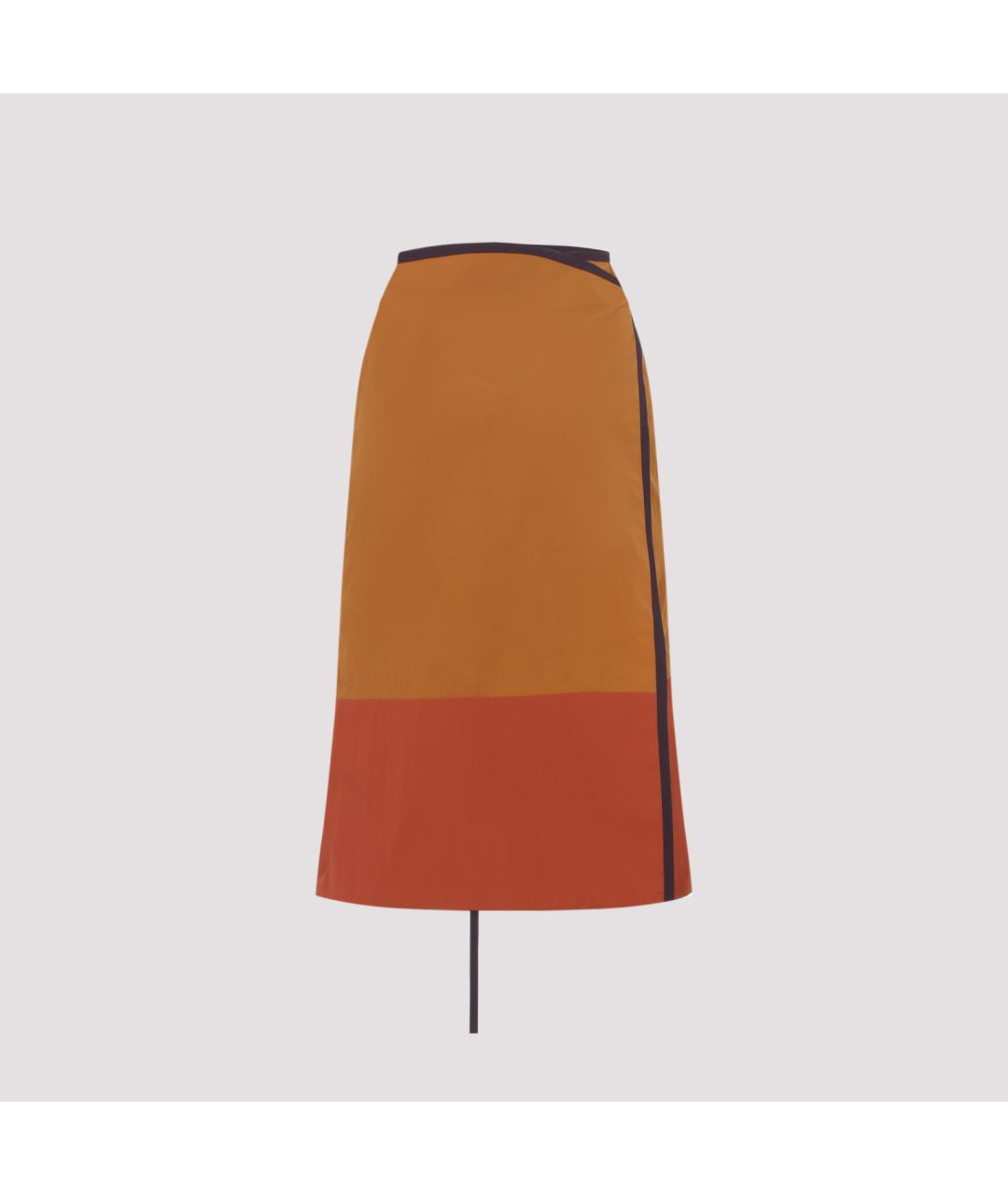 SAINT LAURENT Мульти полиамидовая юбка миди, фото 2