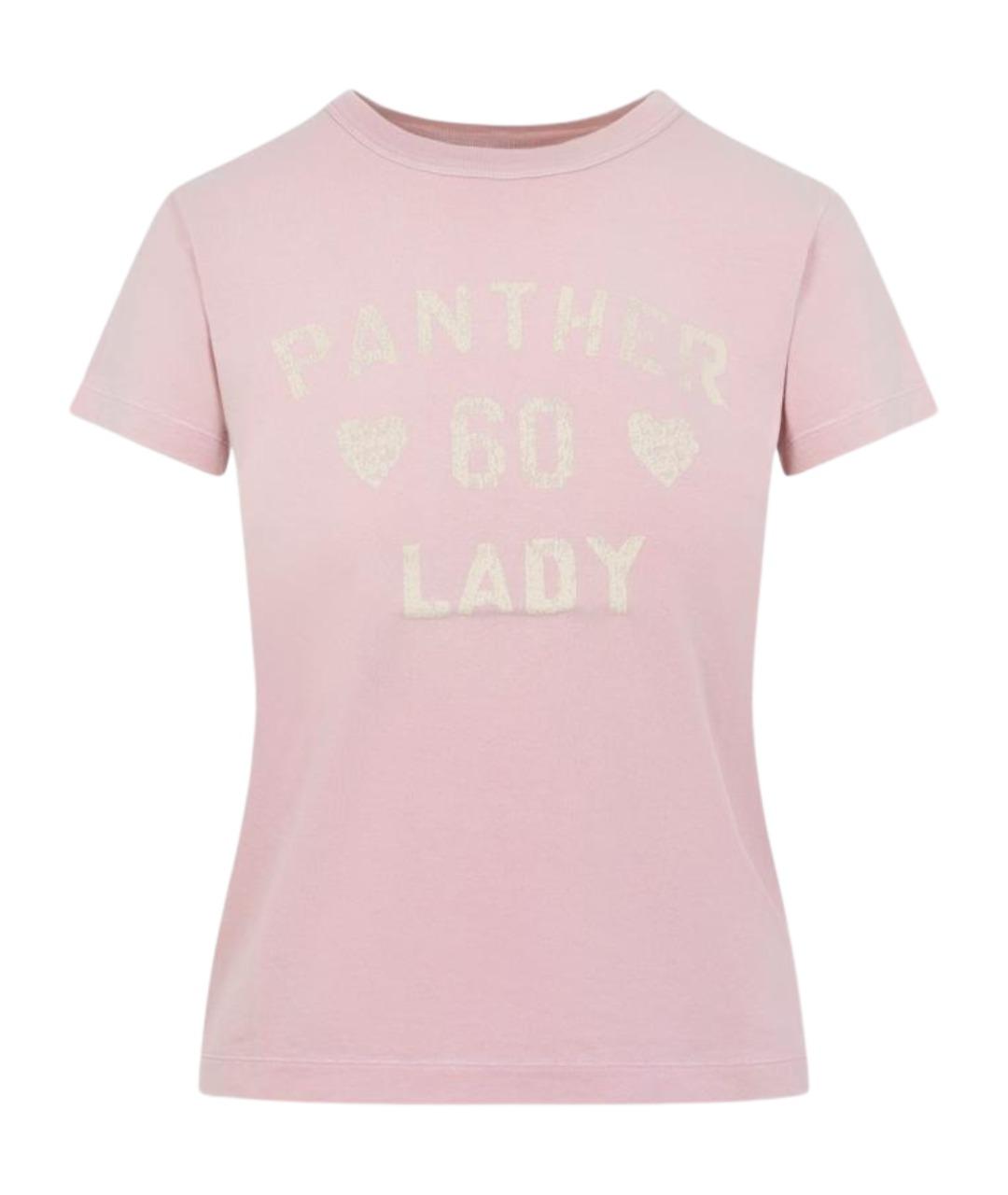 VALENTINO Розовая хлопковая футболка, фото 1