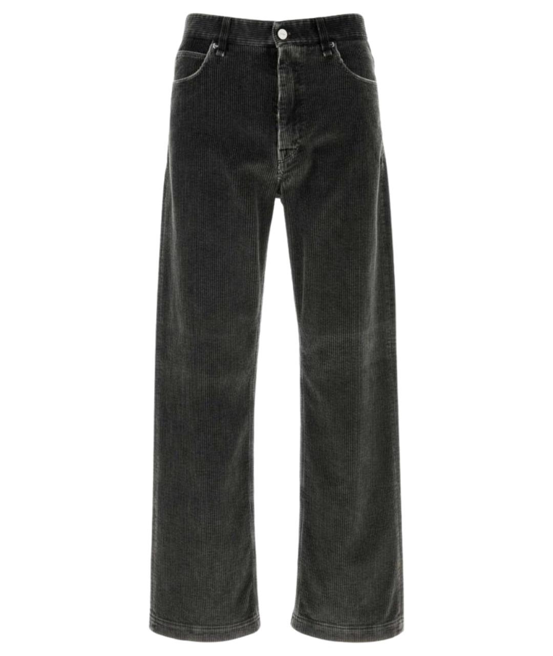 FENDI Серые хлопковые прямые джинсы, фото 1