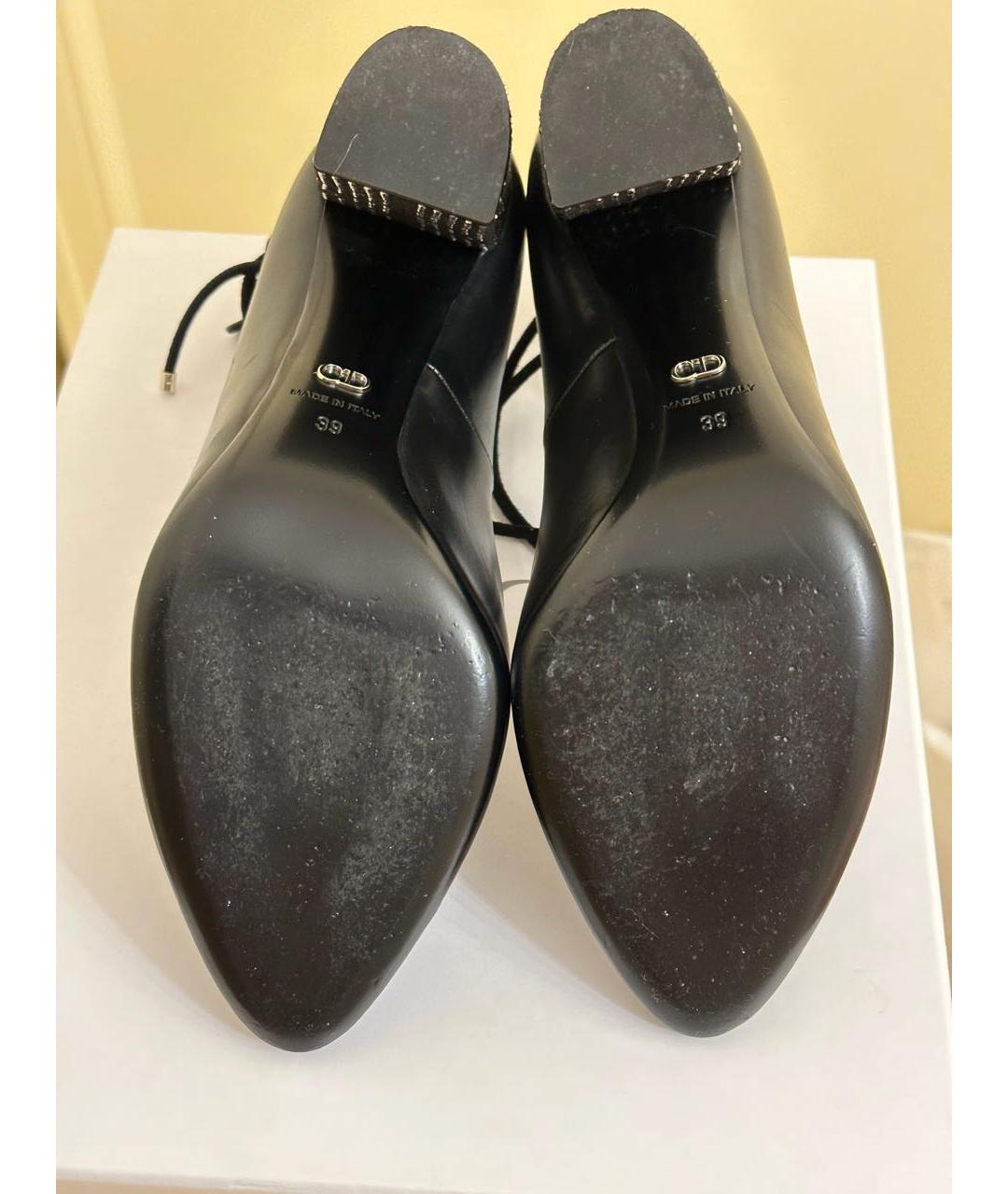 CHRISTIAN DIOR Черные кожаные туфли, фото 5