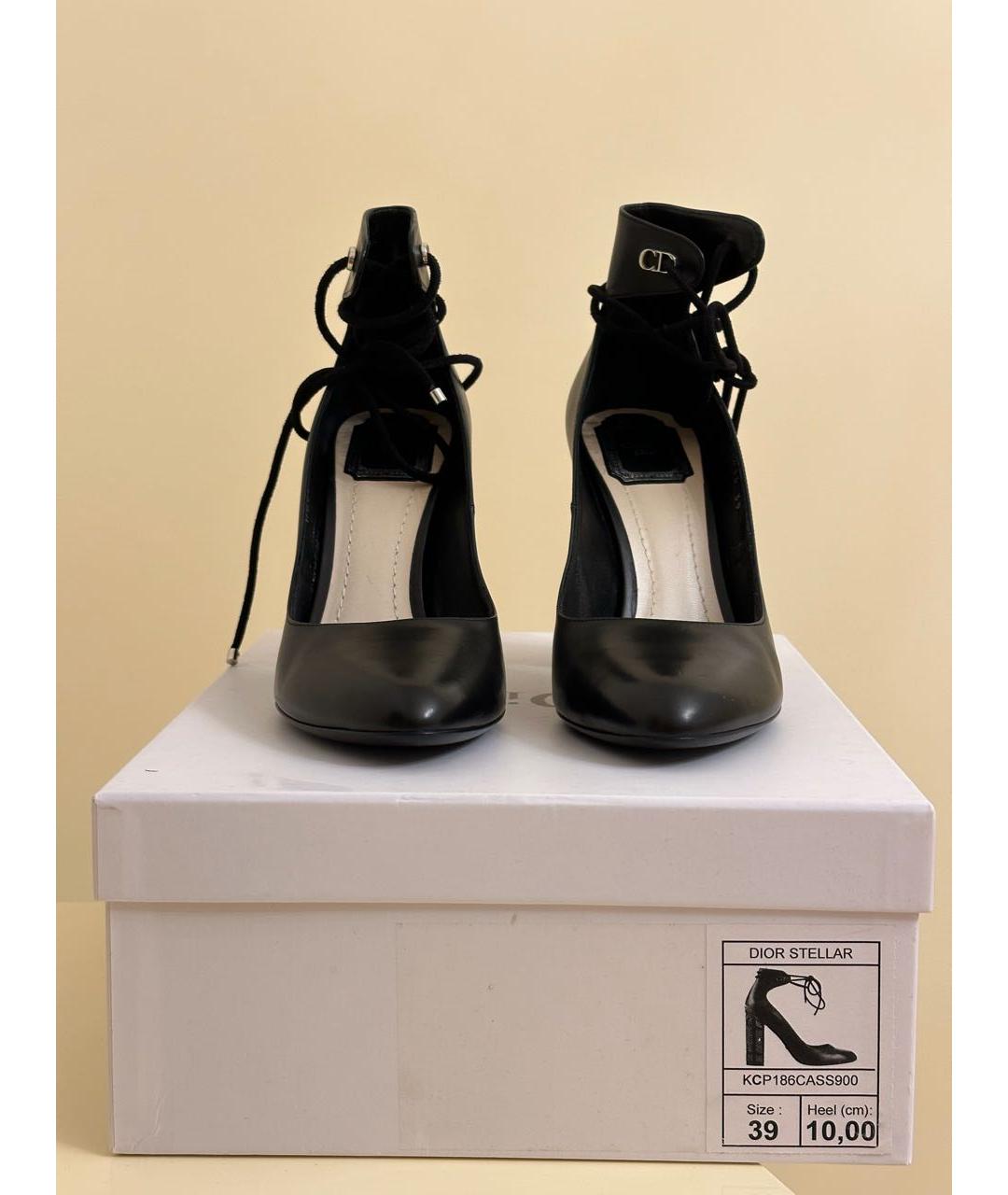 CHRISTIAN DIOR Черные кожаные туфли, фото 2