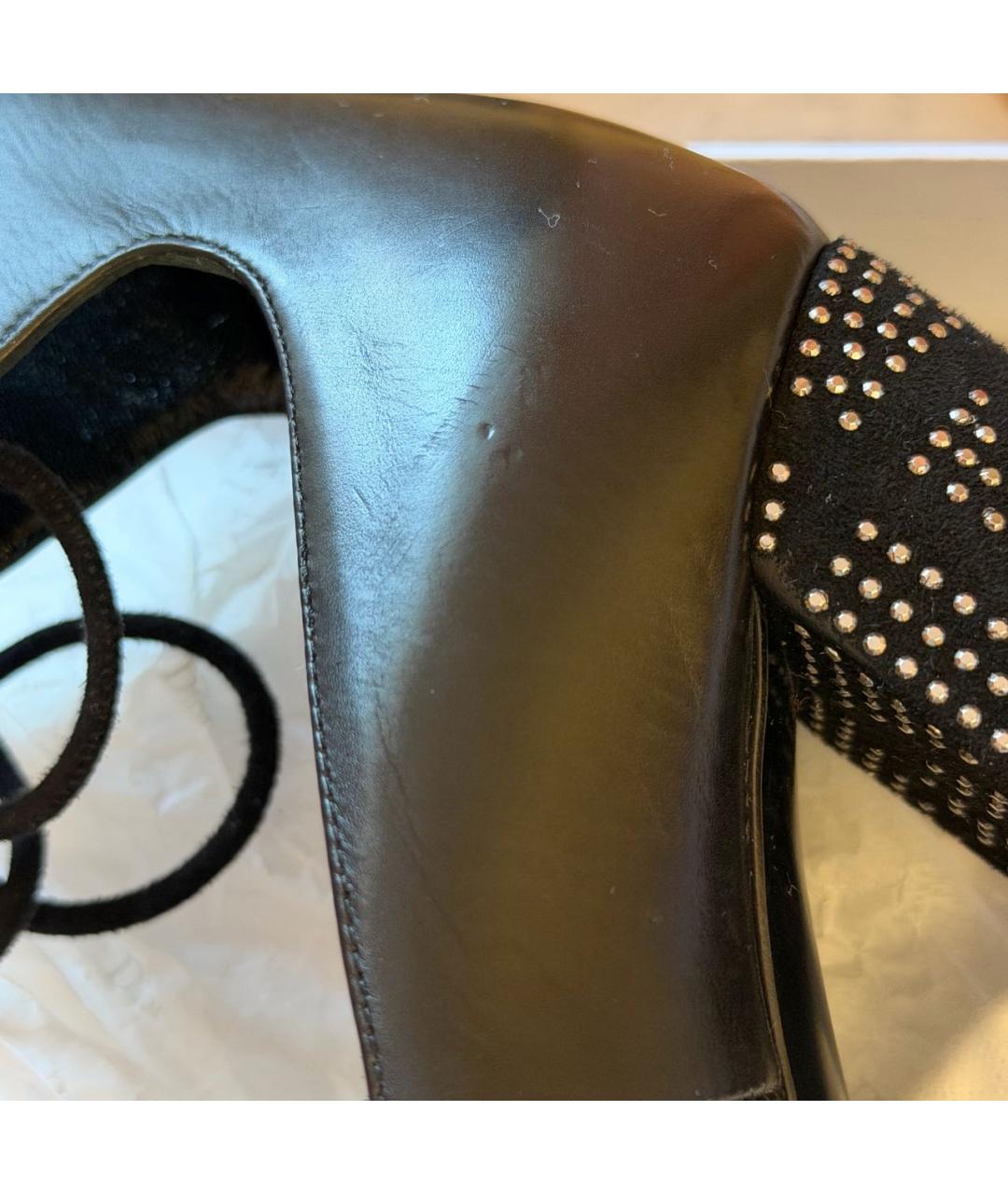 CHRISTIAN DIOR Черные кожаные туфли, фото 6