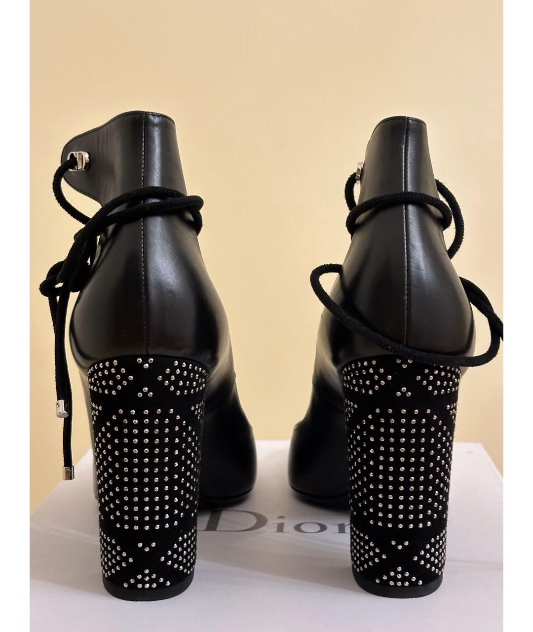 CHRISTIAN DIOR Черные кожаные туфли, фото 4