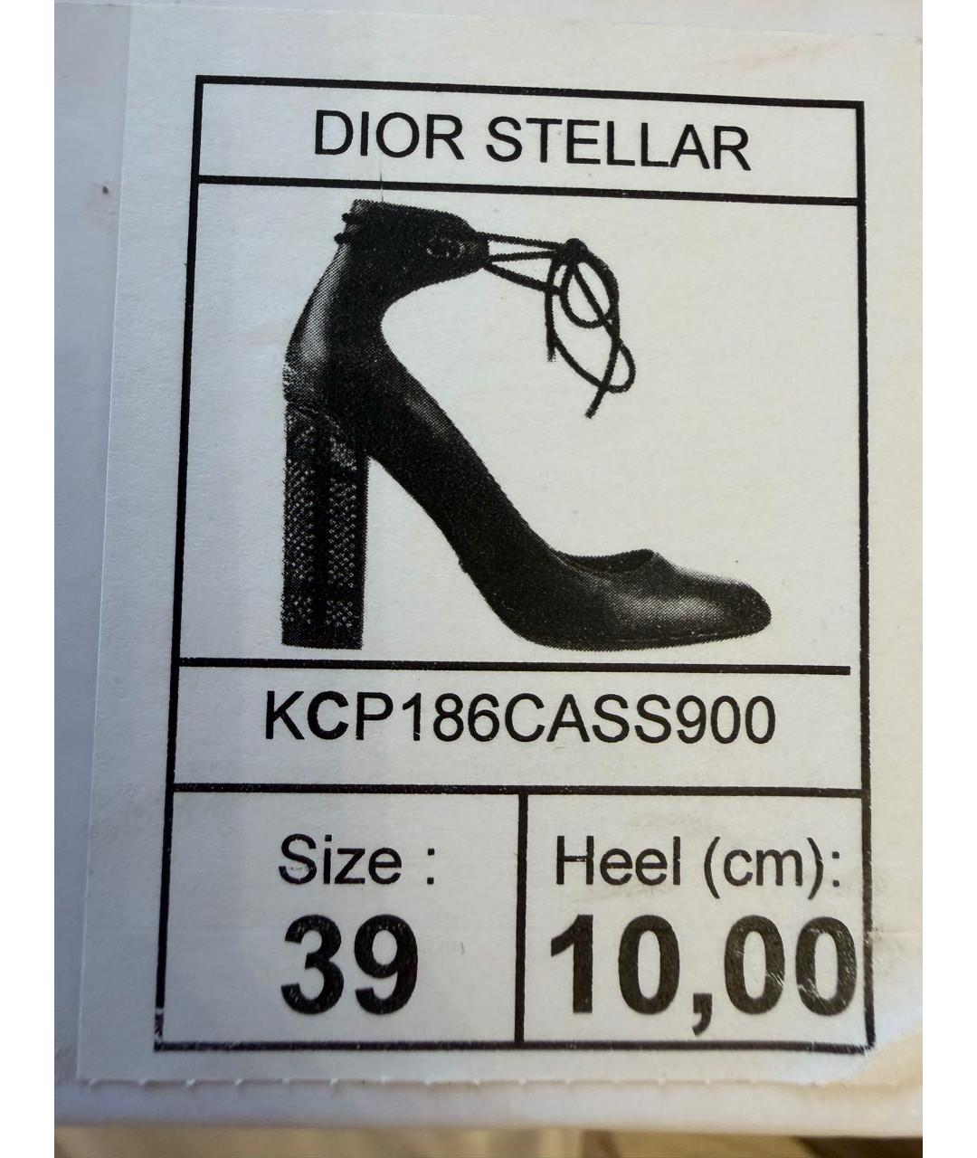 CHRISTIAN DIOR Черные кожаные туфли, фото 8