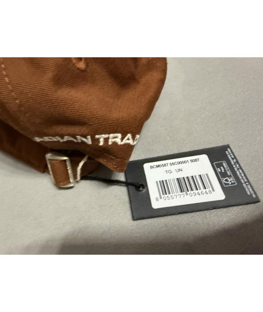 DSQUARED2 Коричневая хлопковая кепка, фото 3