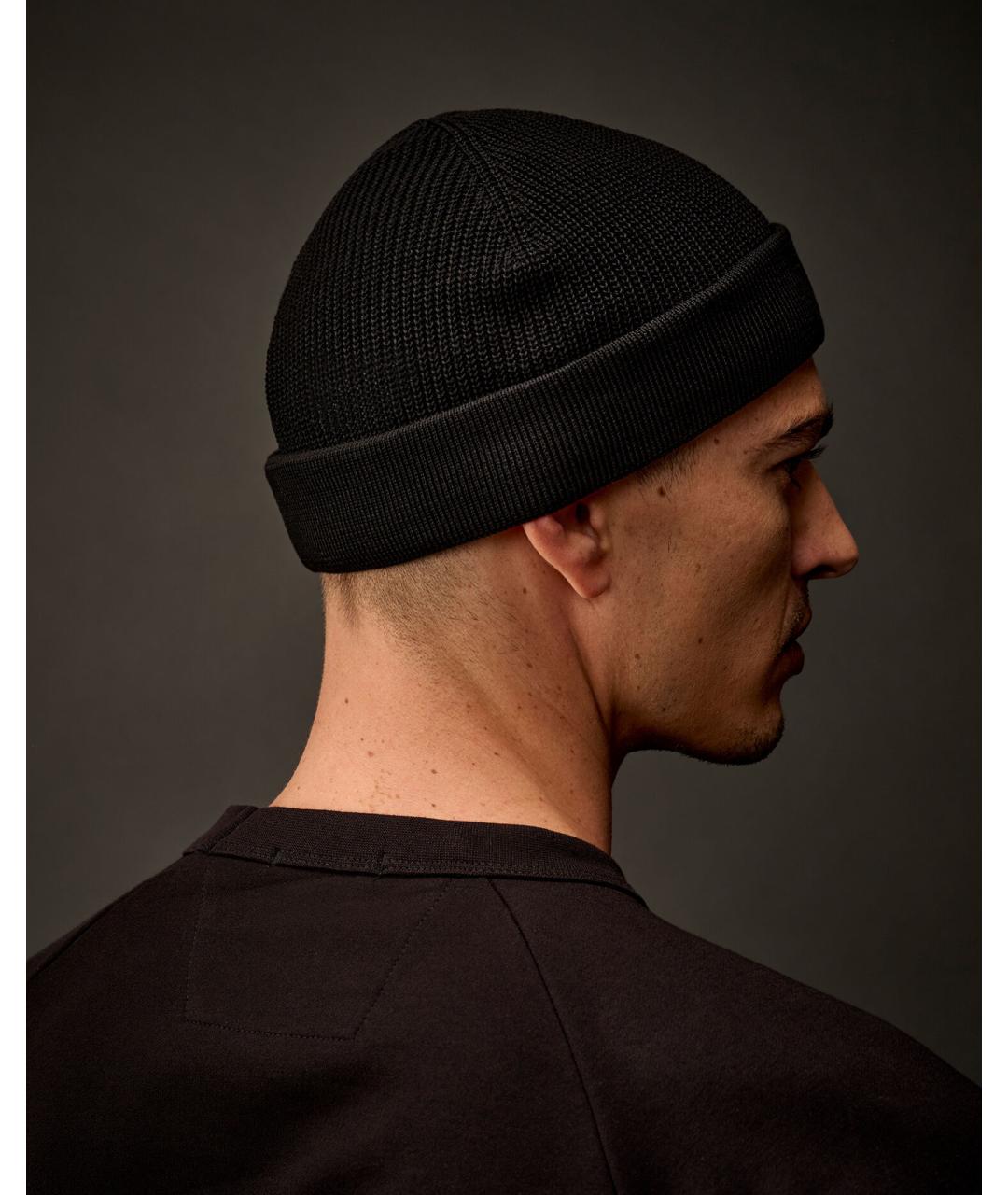 CP COMPANY Черная хлопковая шапка, фото 4