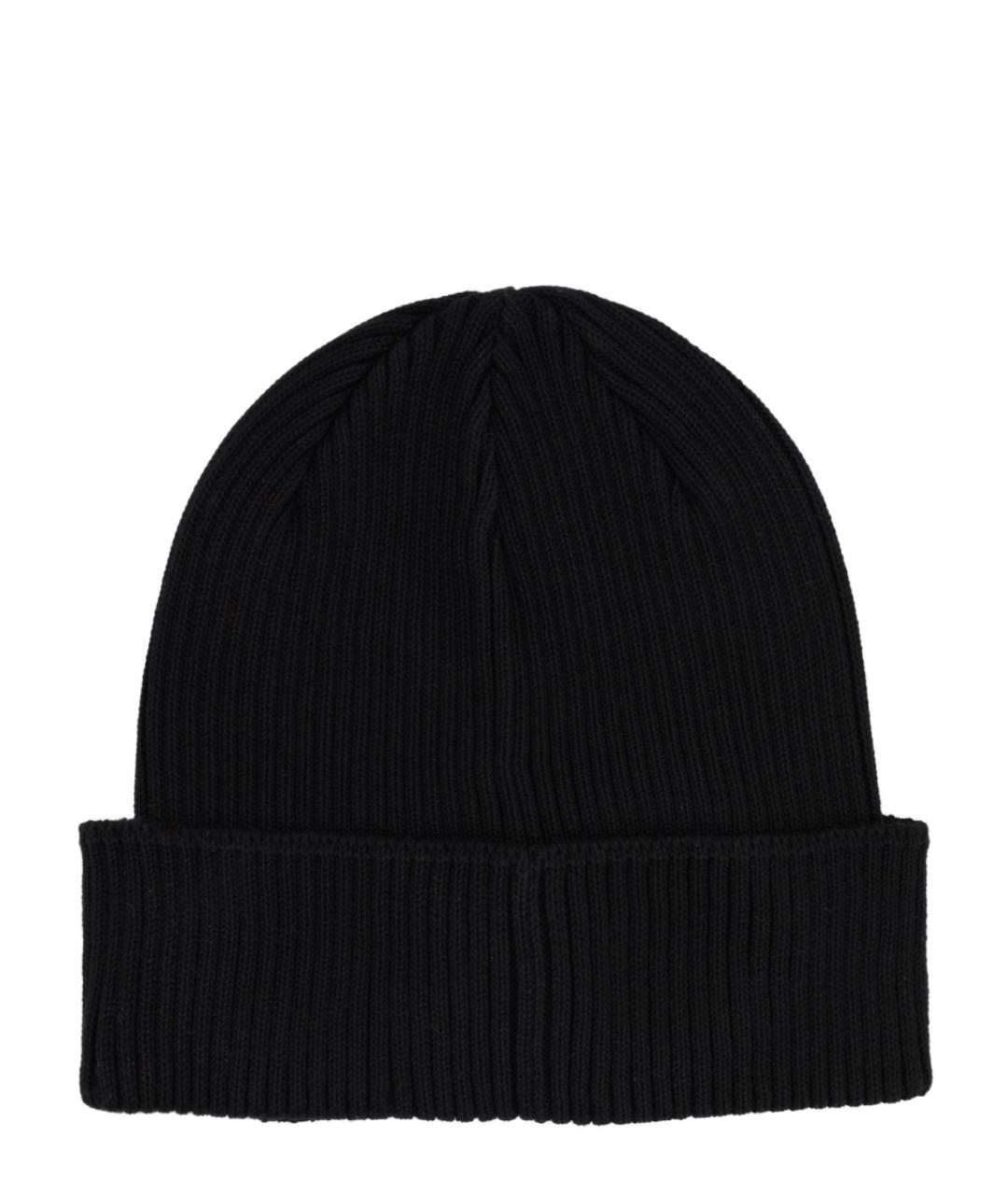 CP COMPANY Черная хлопковая шапка, фото 2