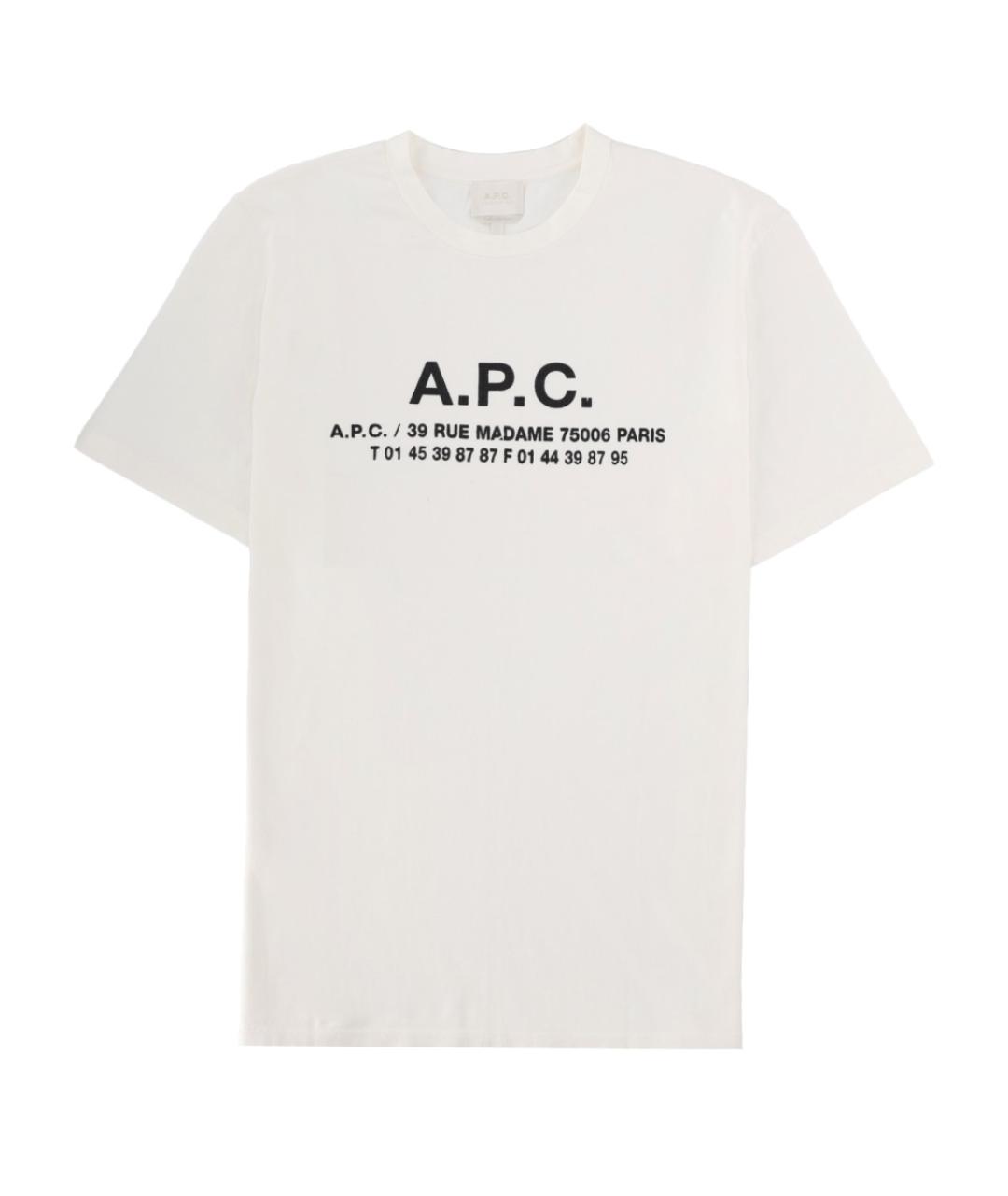 A.P.C. Белая хлопковая футболка, фото 1
