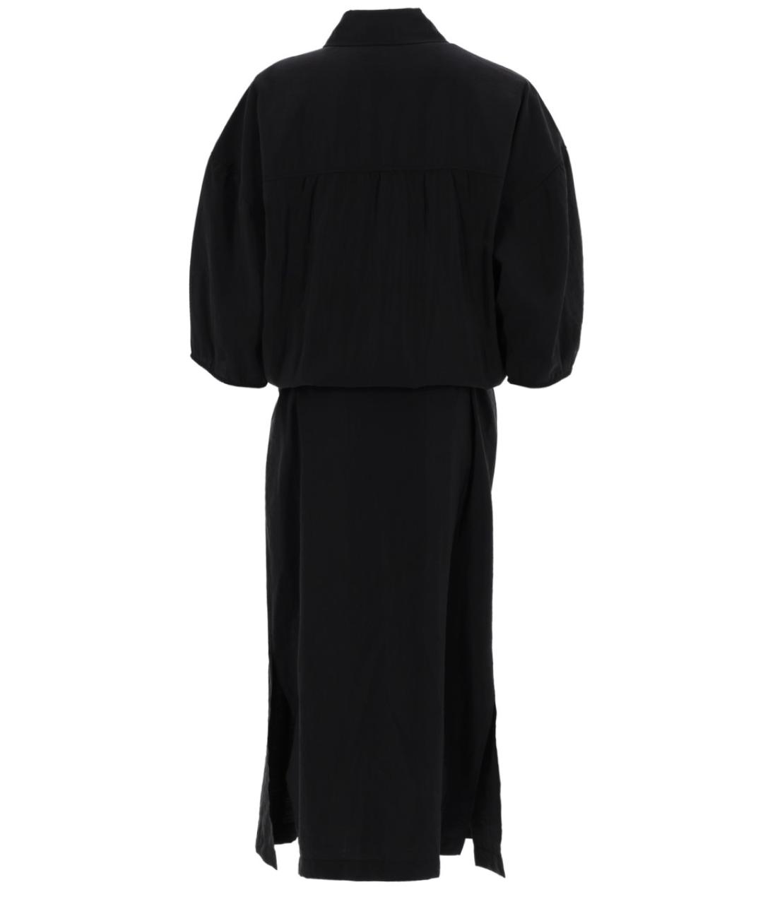 LEMAIRE Черное шелковое повседневное платье, фото 2