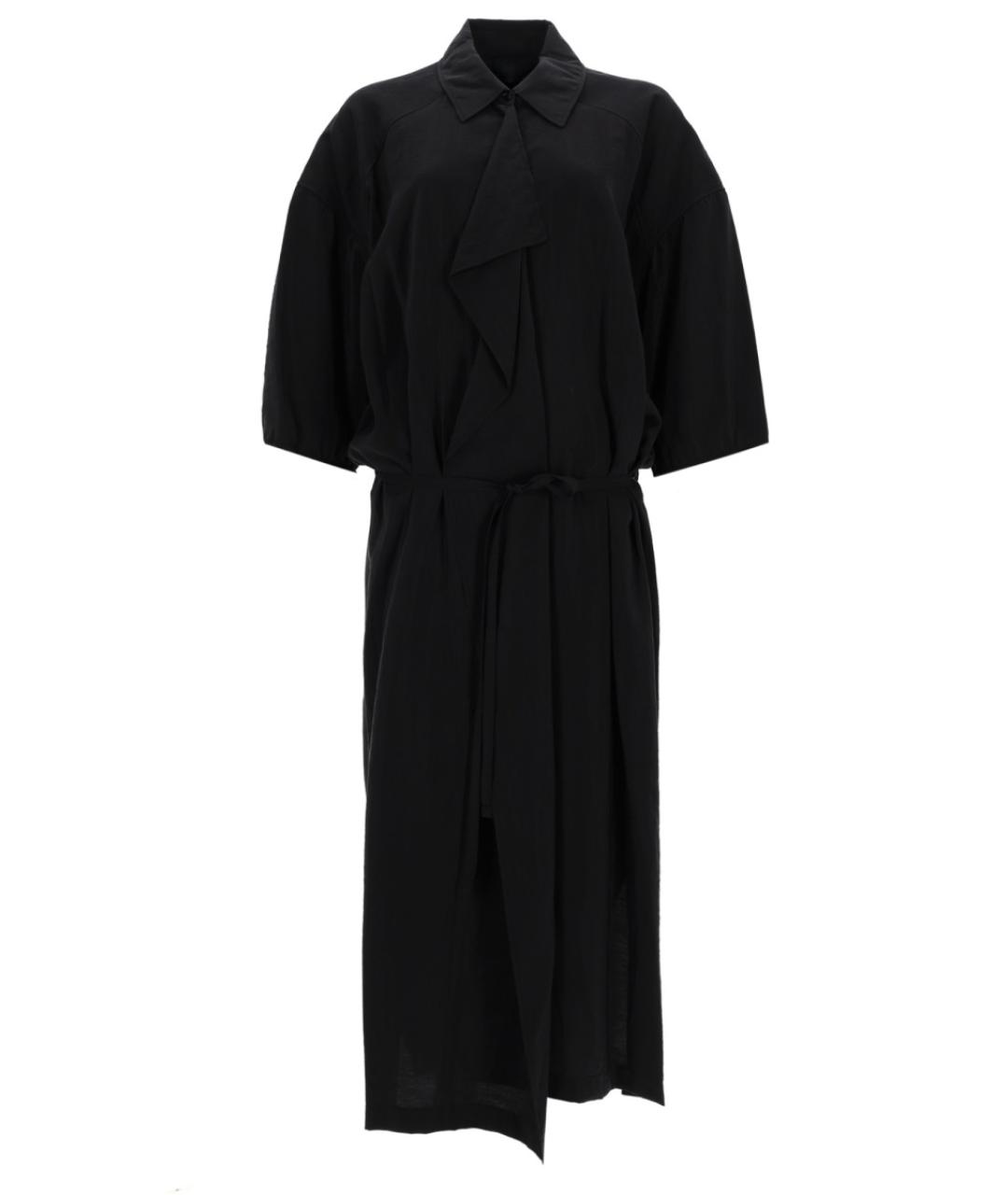 LEMAIRE Черное шелковое повседневное платье, фото 1