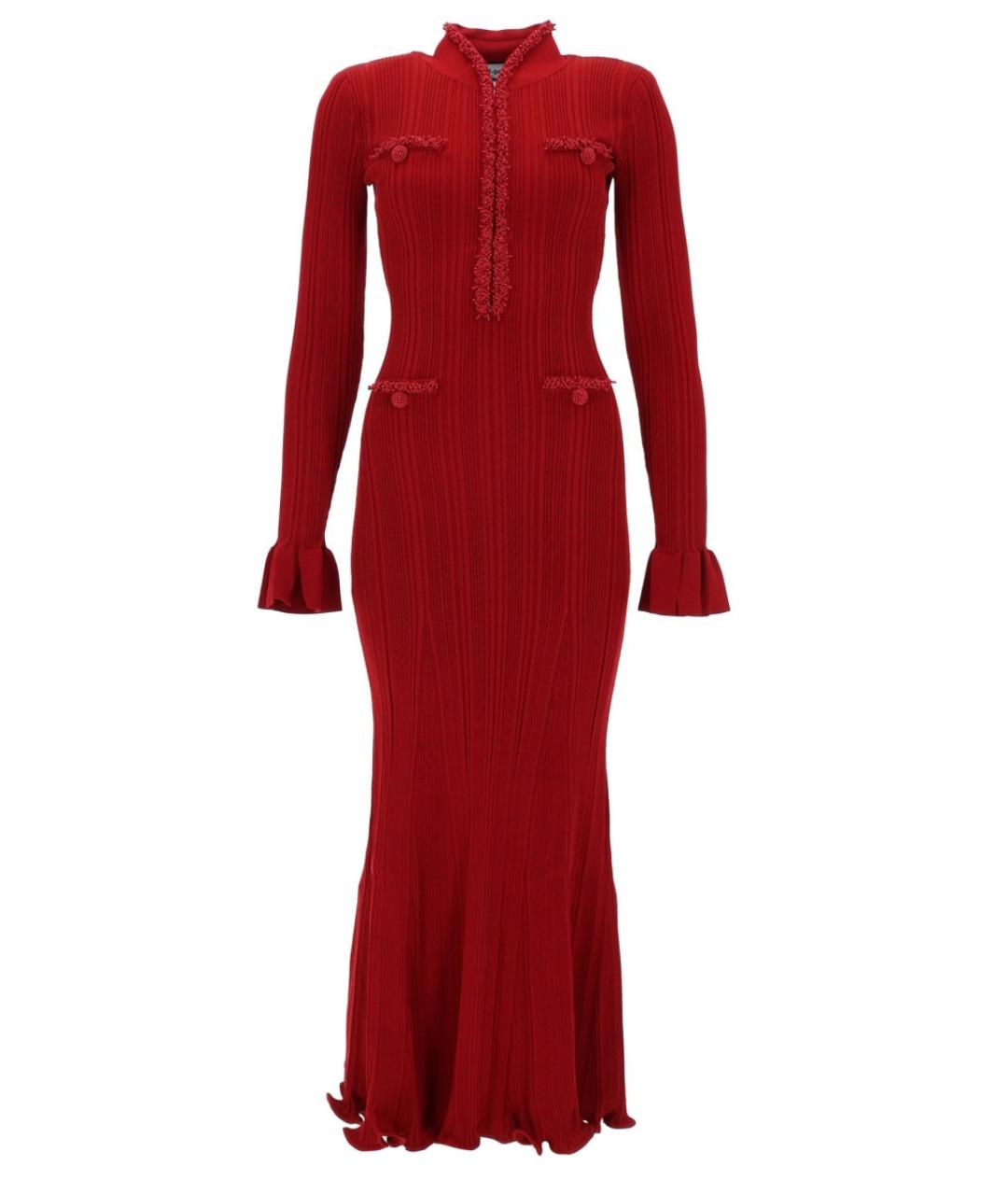SELF-PORTRAIT Красное вискозное платье, фото 1