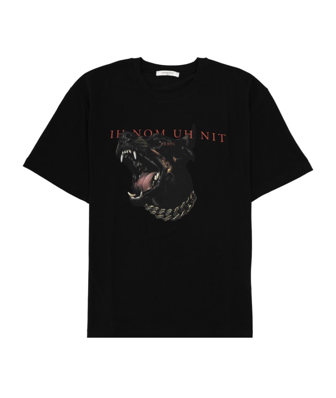 IH NOM UH NIT Черная хлопковая футболка, фото 1