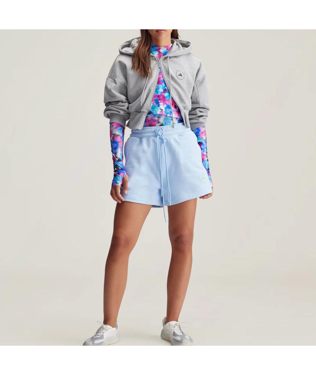 ADIDAS BY STELLA MCCARTNEY Голубые хлопковые шорты, фото 7