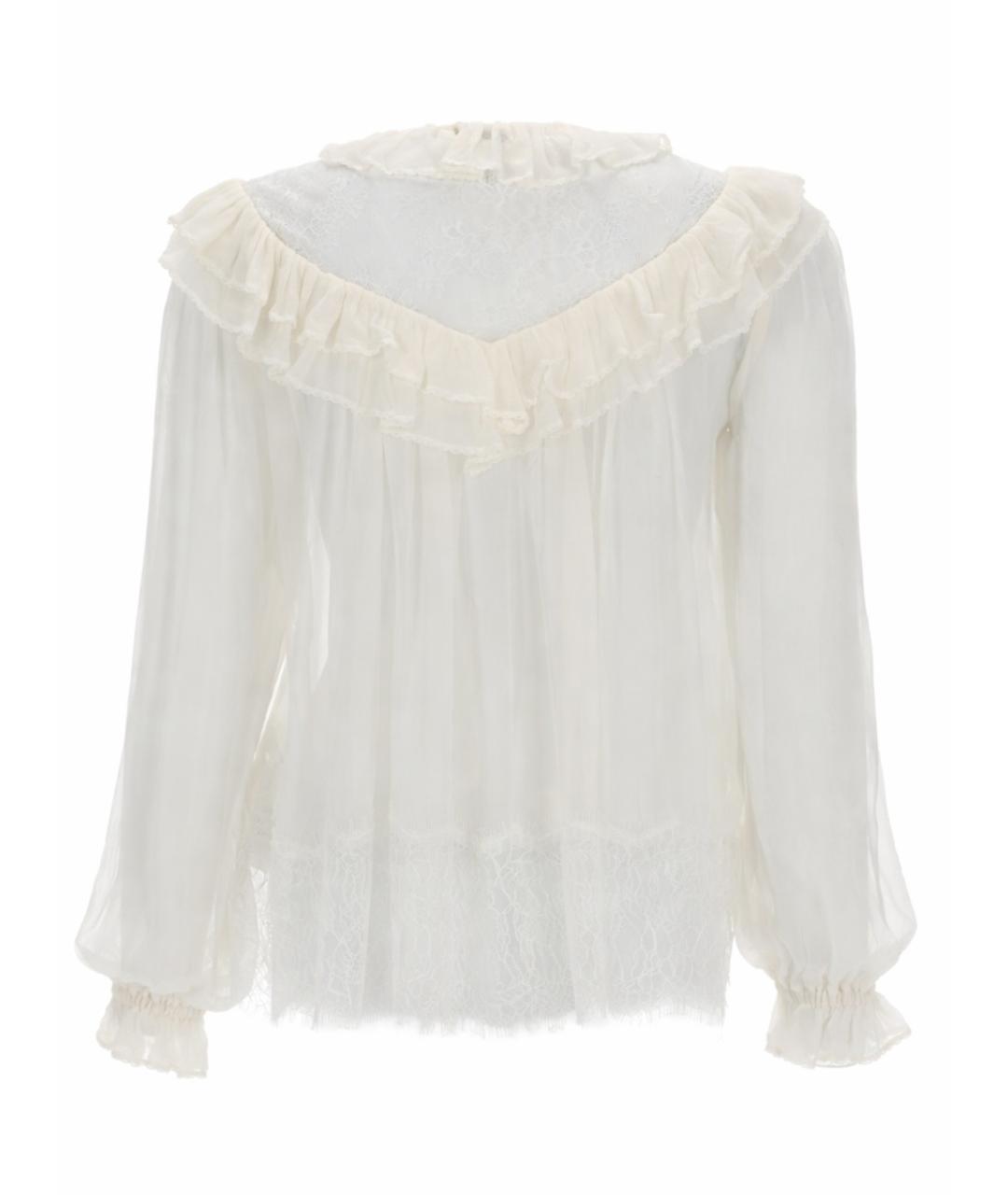 SELF-PORTRAIT Белая вискозная блузы, фото 2