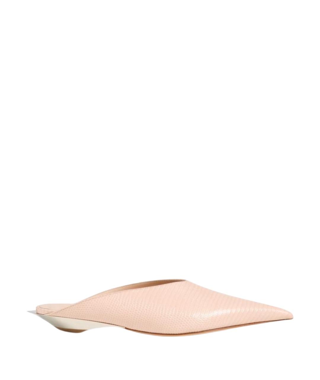 MUGLER Розовые кожаные мюли, фото 1