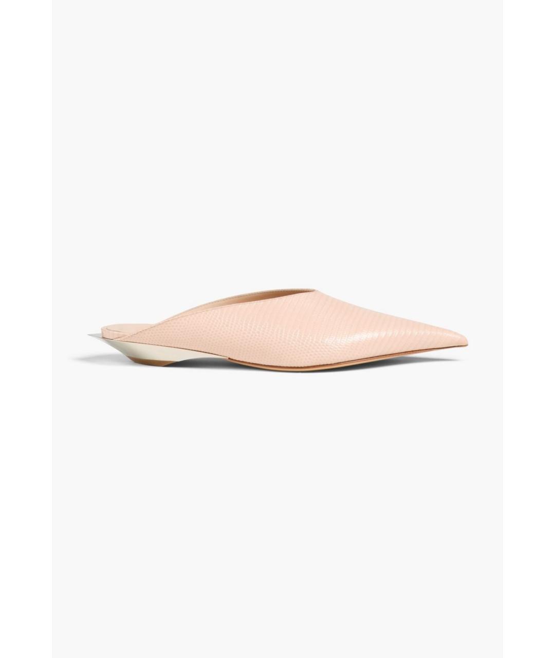 MUGLER Розовые кожаные мюли, фото 5