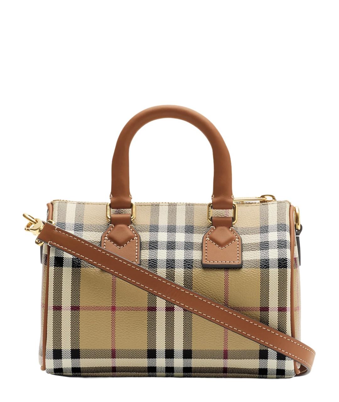 BURBERRY Бежевая хлопковая сумка тоут, фото 2