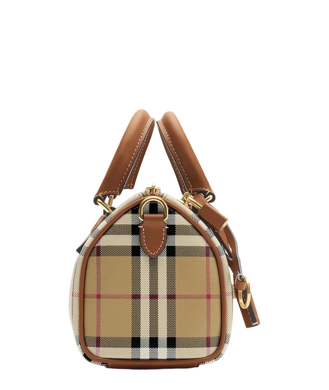 BURBERRY Бежевая хлопковая сумка тоут, фото 3