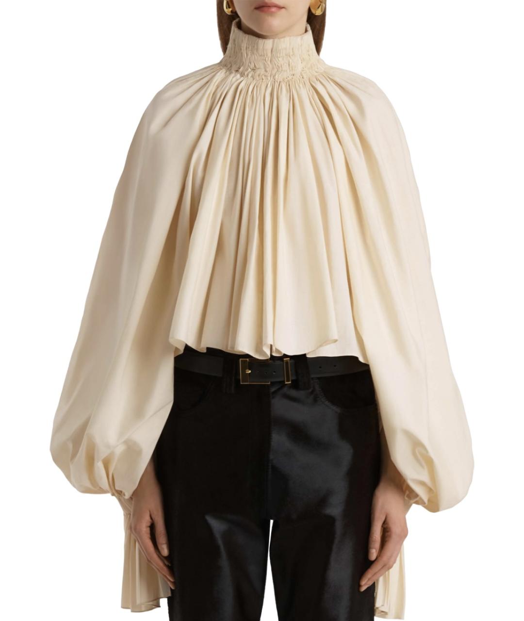 KHAITE Бежевая хлопковая блузы, фото 2