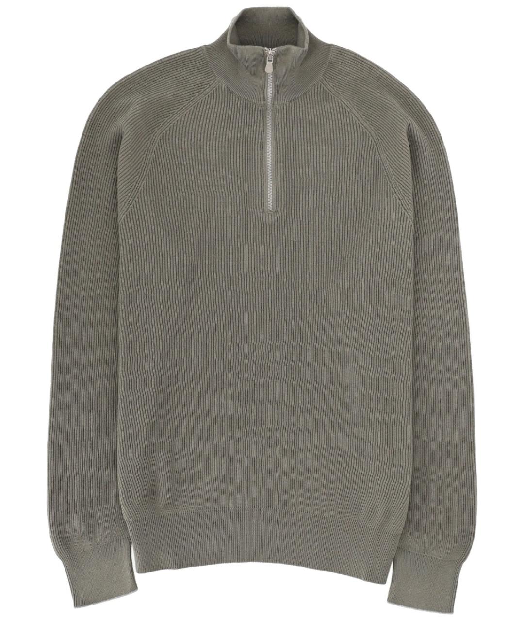 BRUNELLO CUCINELLI Зеленый хлопковый джемпер / свитер, фото 1