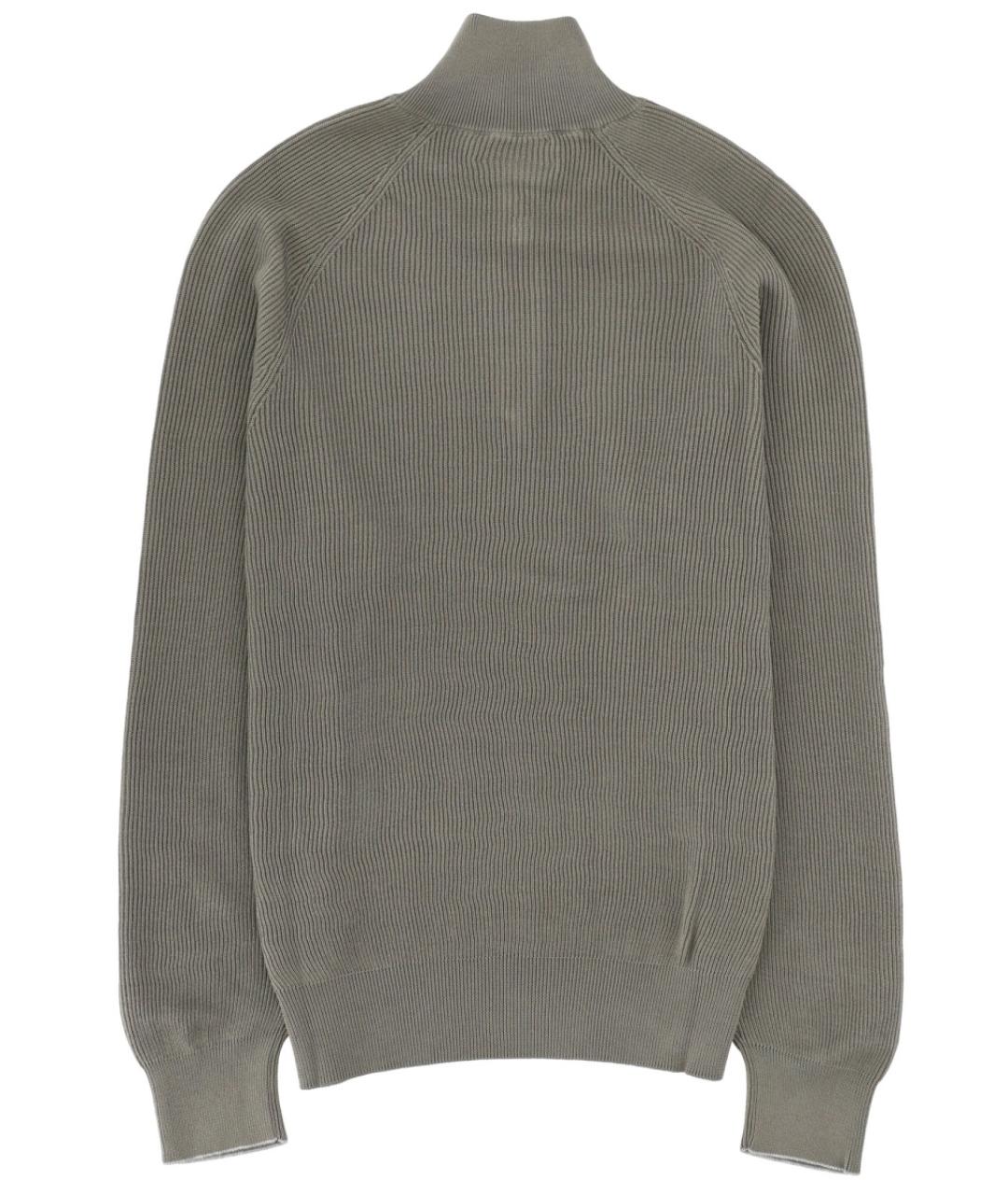 BRUNELLO CUCINELLI Зеленый хлопковый джемпер / свитер, фото 2