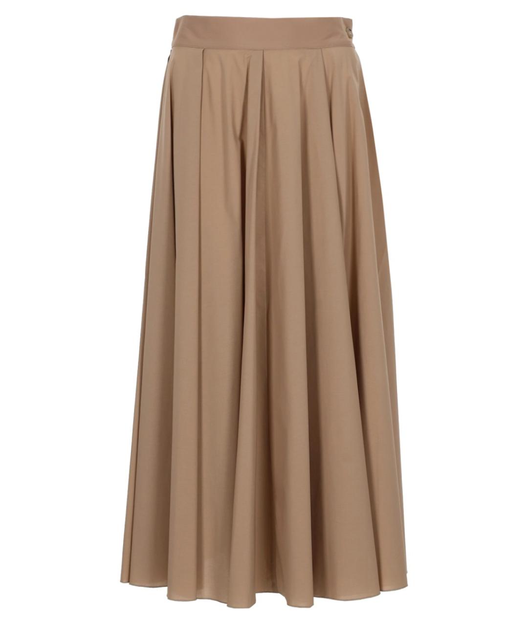 FAY Бежевая хлопковая юбка миди, фото 1