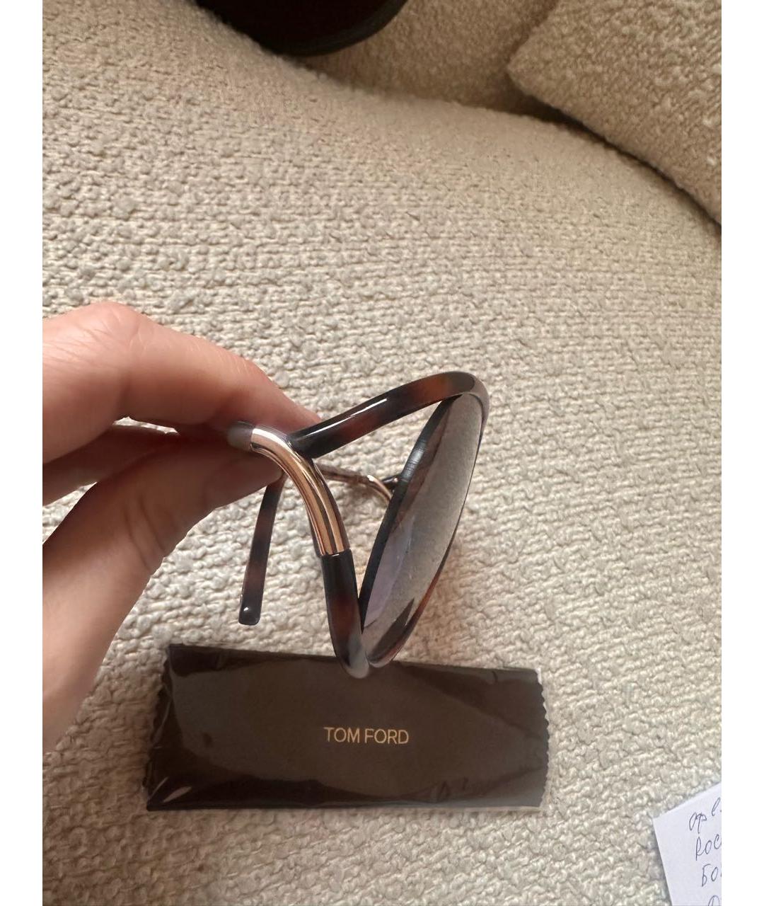 TOM FORD Бордовые пластиковые солнцезащитные очки, фото 2