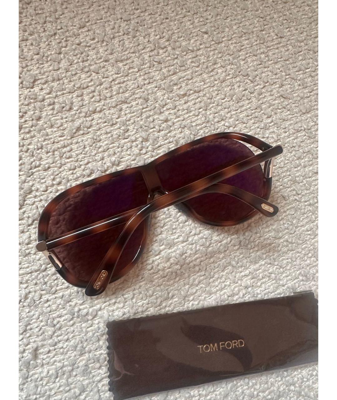 TOM FORD Бордовые пластиковые солнцезащитные очки, фото 7