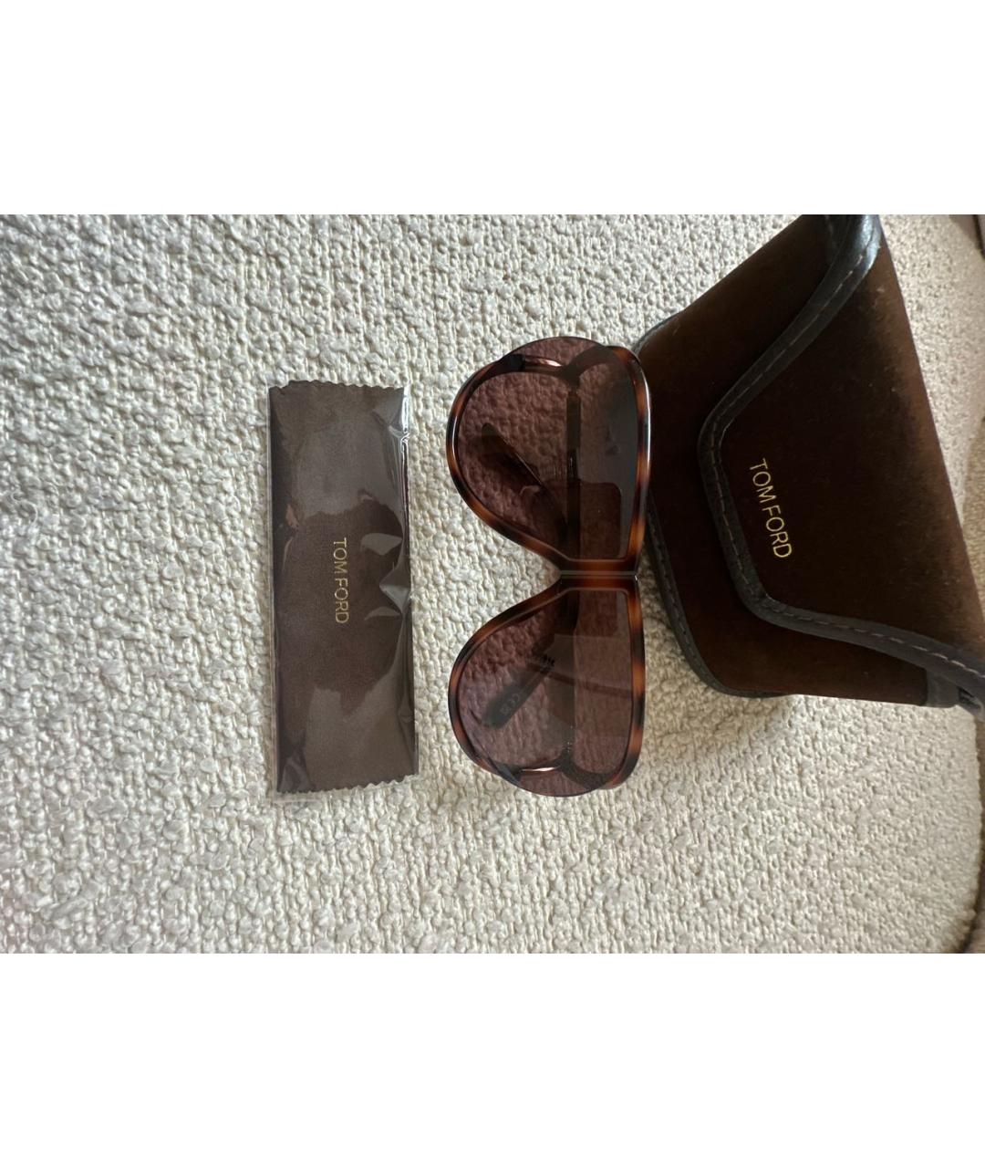 TOM FORD Бордовые пластиковые солнцезащитные очки, фото 9