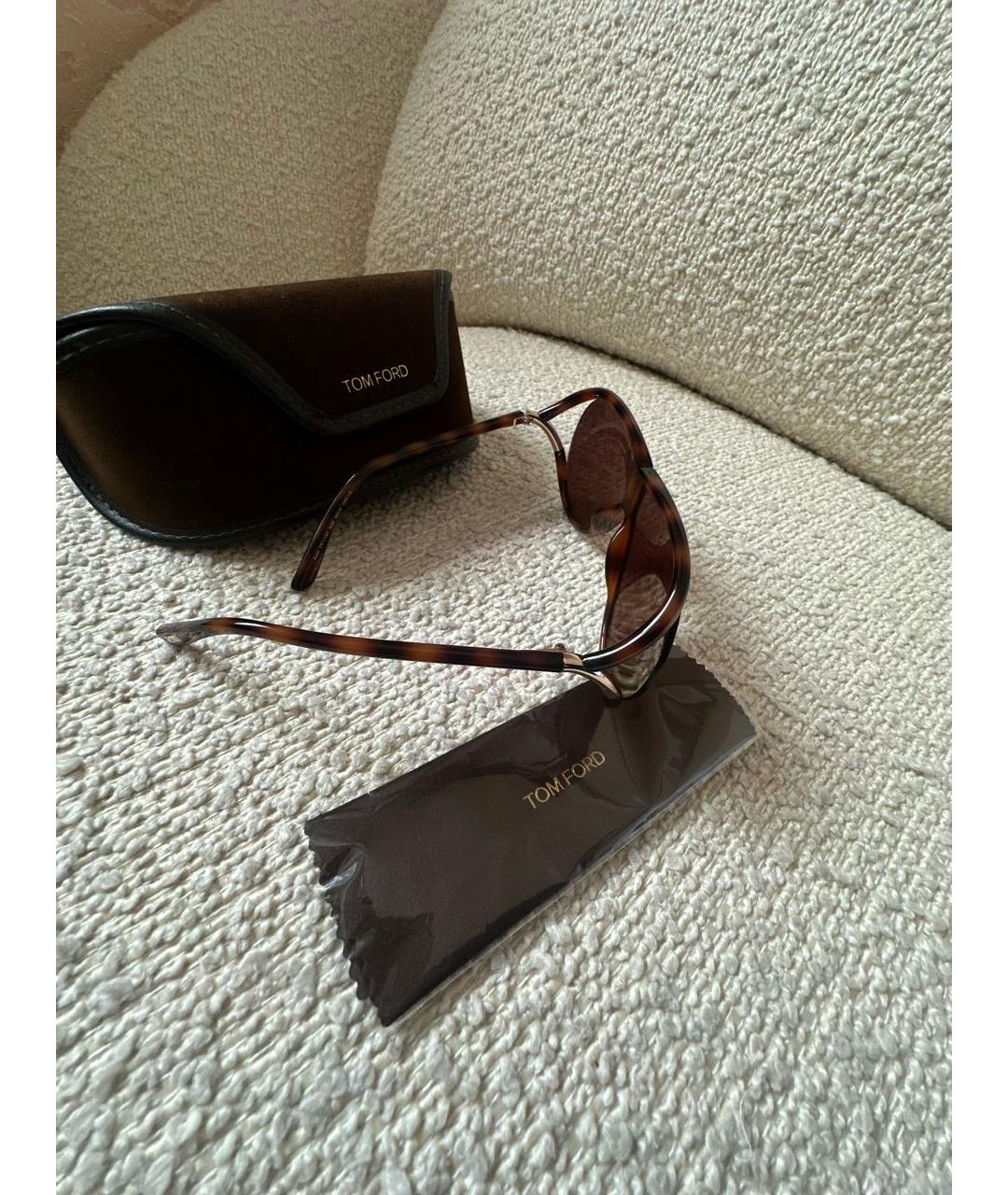 TOM FORD Бордовые пластиковые солнцезащитные очки, фото 3