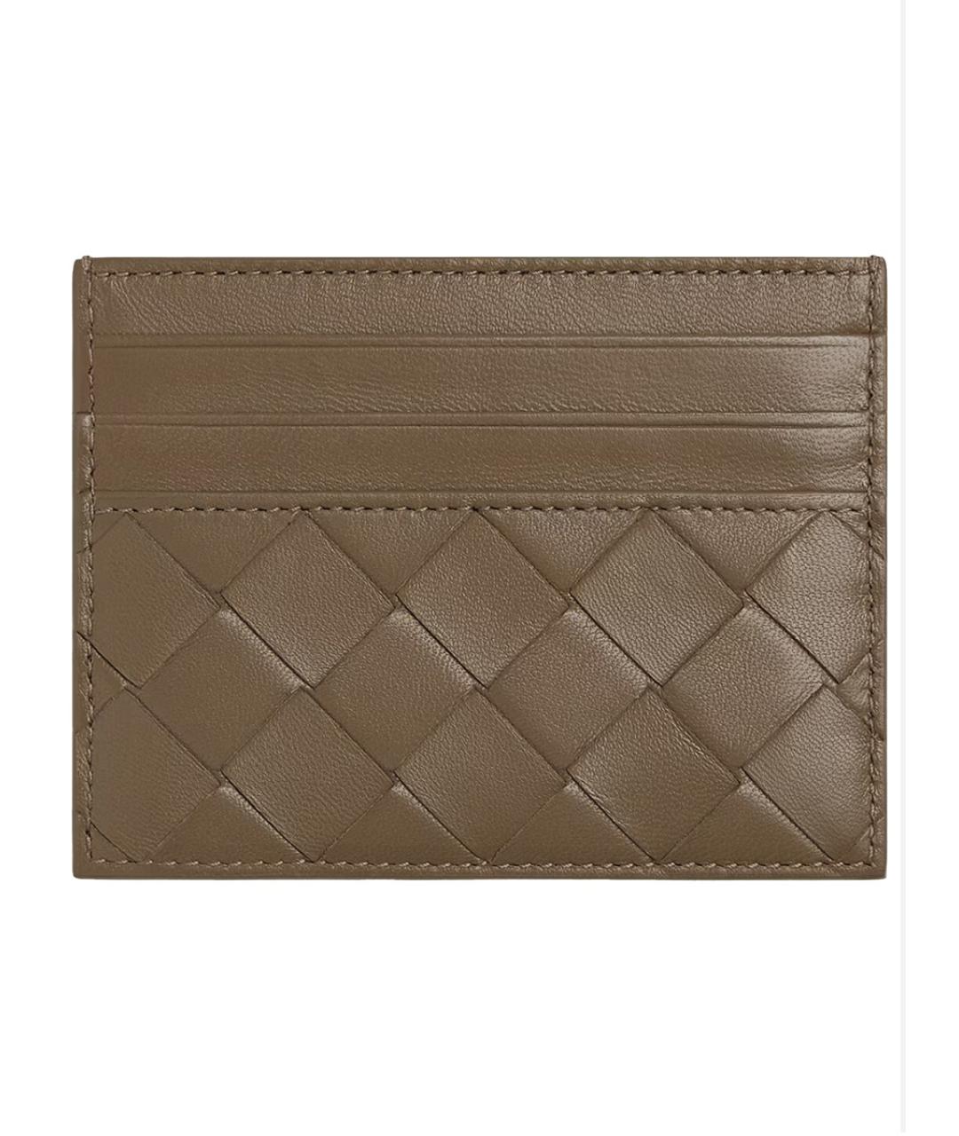 BOTTEGA VENETA Хаки кожаный кардхолдер, фото 2