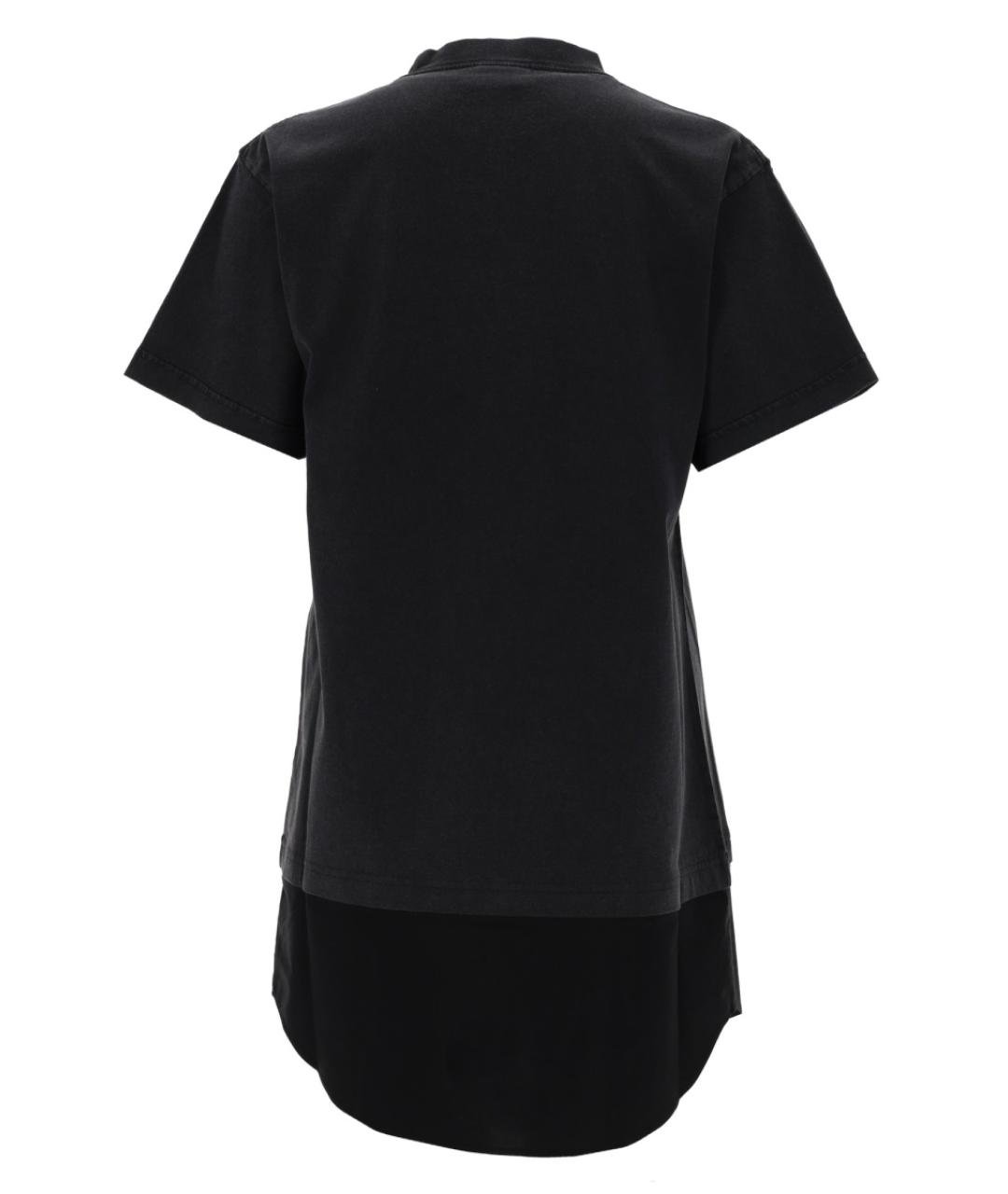 BALENCIAGA Черное хлопковое повседневное платье, фото 2