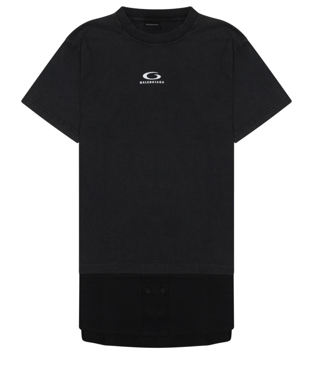 BALENCIAGA Черное хлопковое повседневное платье, фото 3